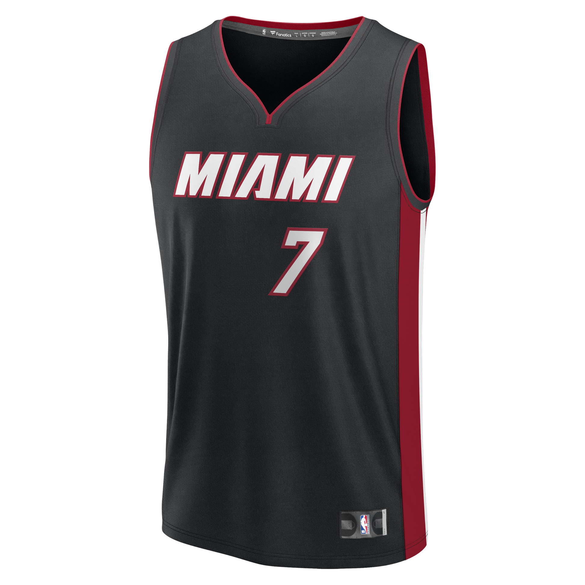 Men's Miami Heat Giannis Antetokounmpo Fanatics Black Fast Break Jersey - Icon Edition