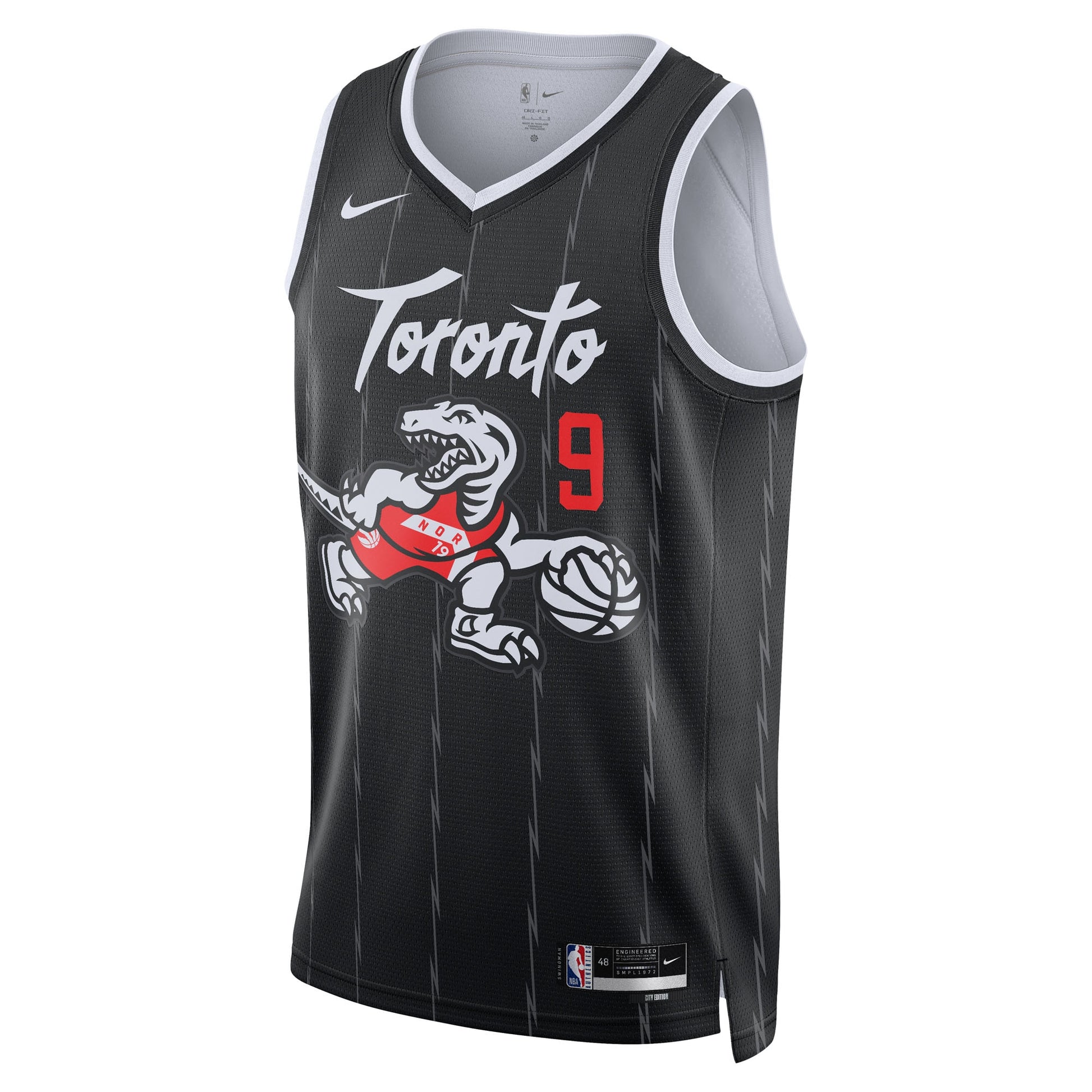 Unisex Toronto Raptors RJ Barrett Nike Black 2025/26 Swingman Jersey - City Edition