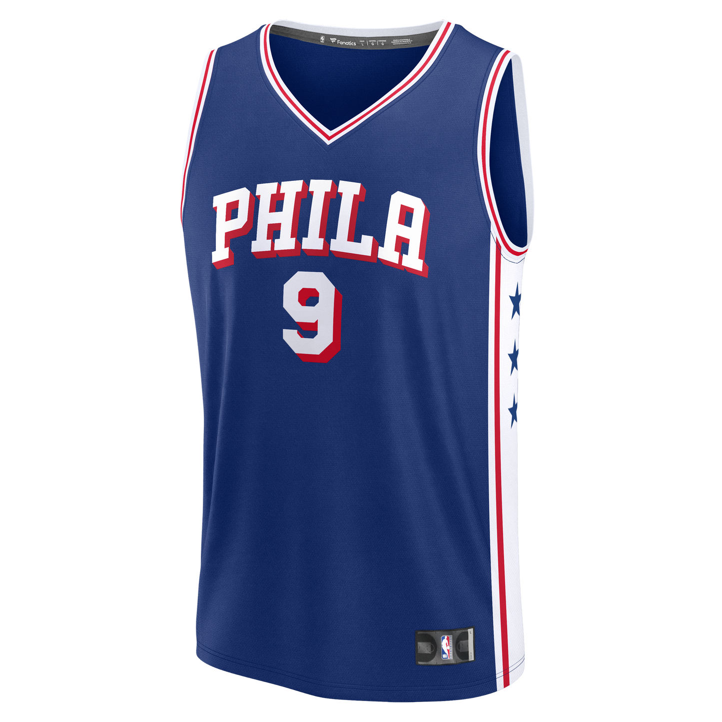 Men's Philadelphia 76ers Kelly Oubre Jr. Fanatics Blue Fast Break Jersey - Icon Edition