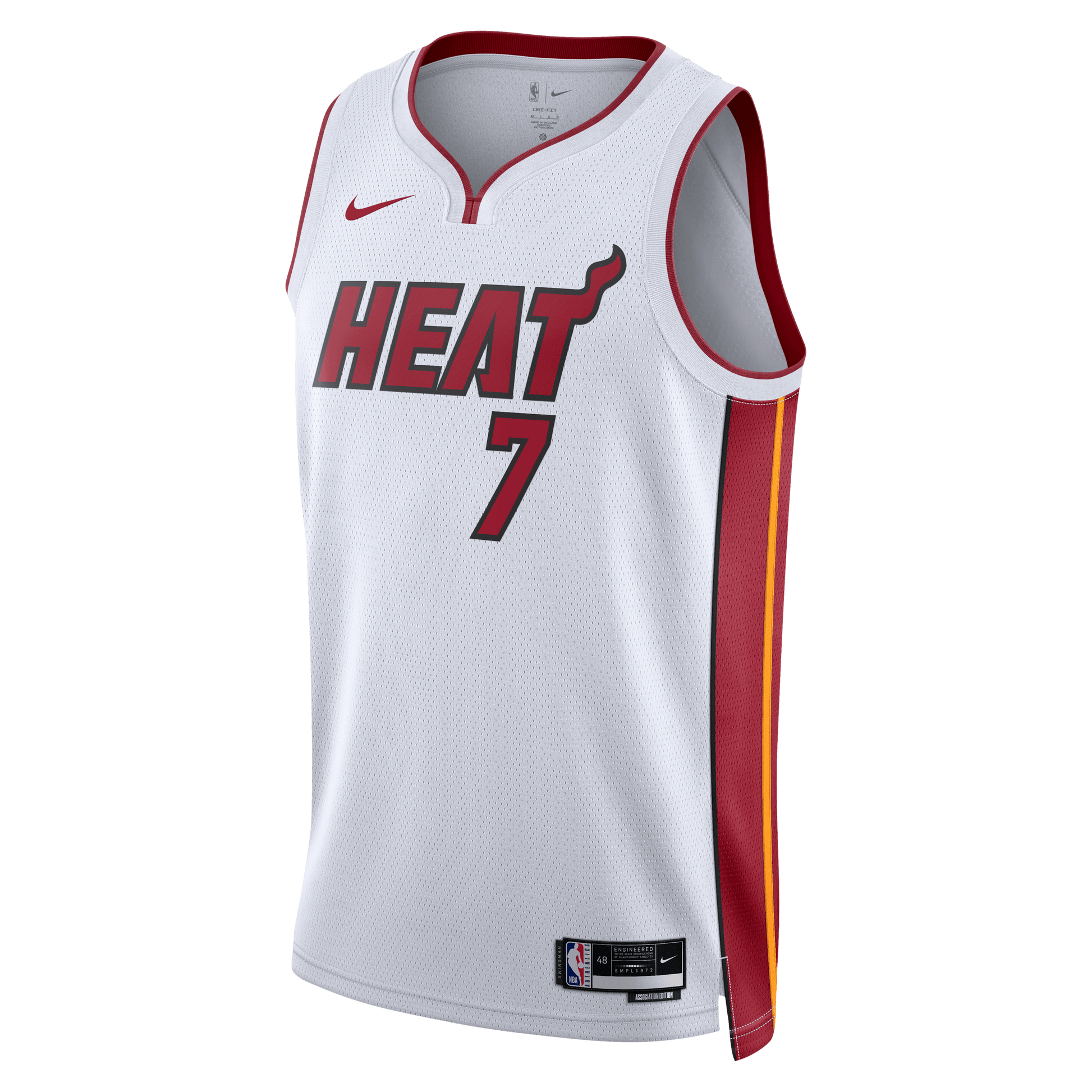 Unisex Miami Heat Giannis Antetokounmpo Nike White Swingman Jersey - Association Edition