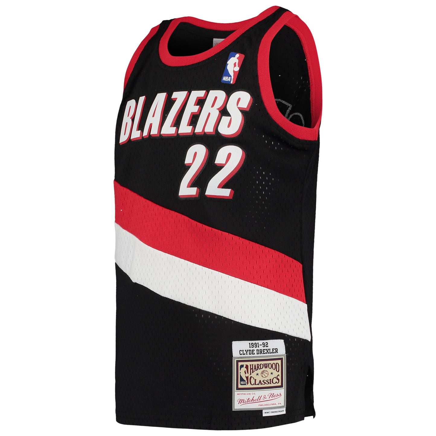 Youth Portland Trail Blazers Clyde Drexler Mitchell & Ness Black 1991/92 Hardwood Classics Swingman Jersey