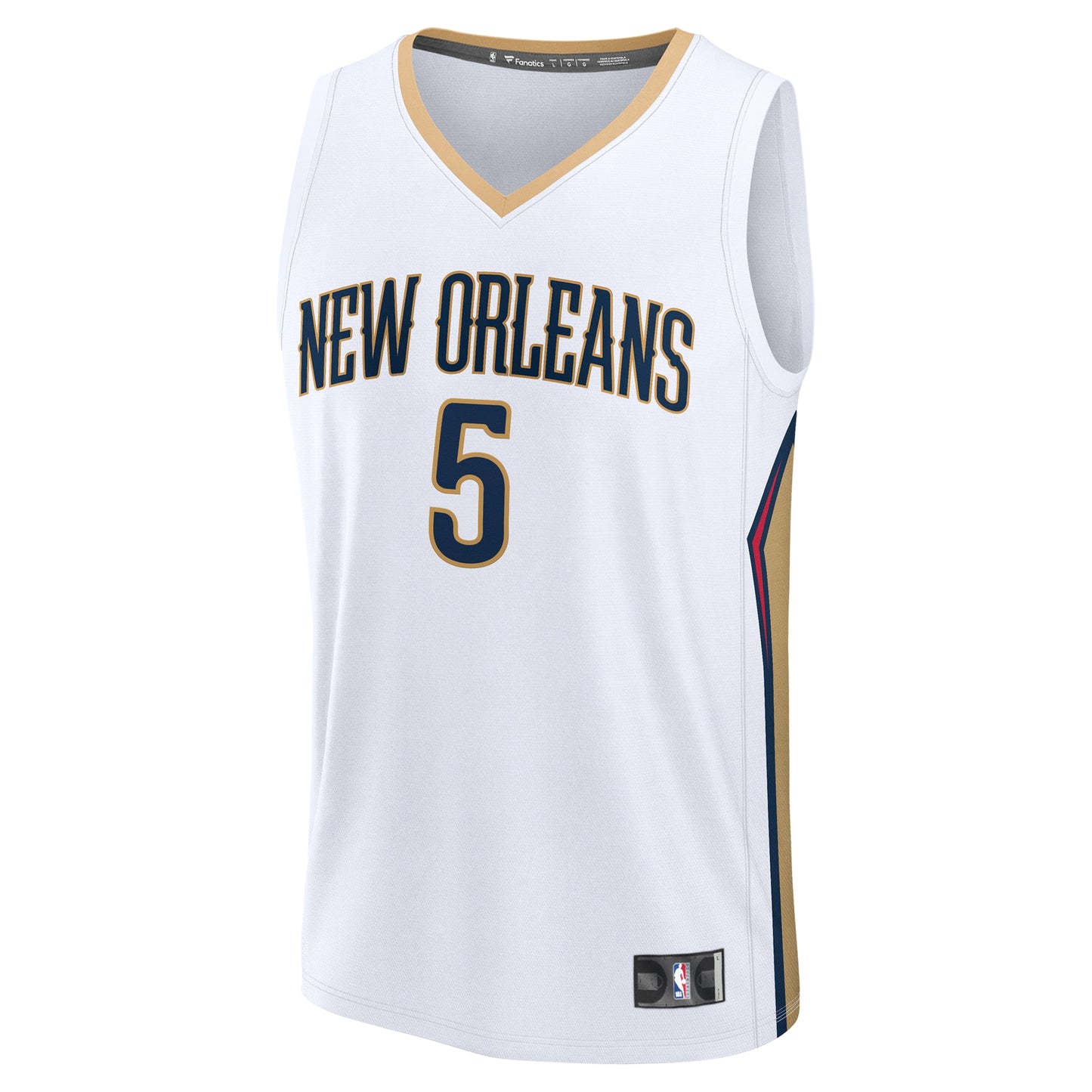 Men's New Orleans Pelicans Dejounte Murray Fanatics White Fast Break Replica Player Jersey - Association Edition