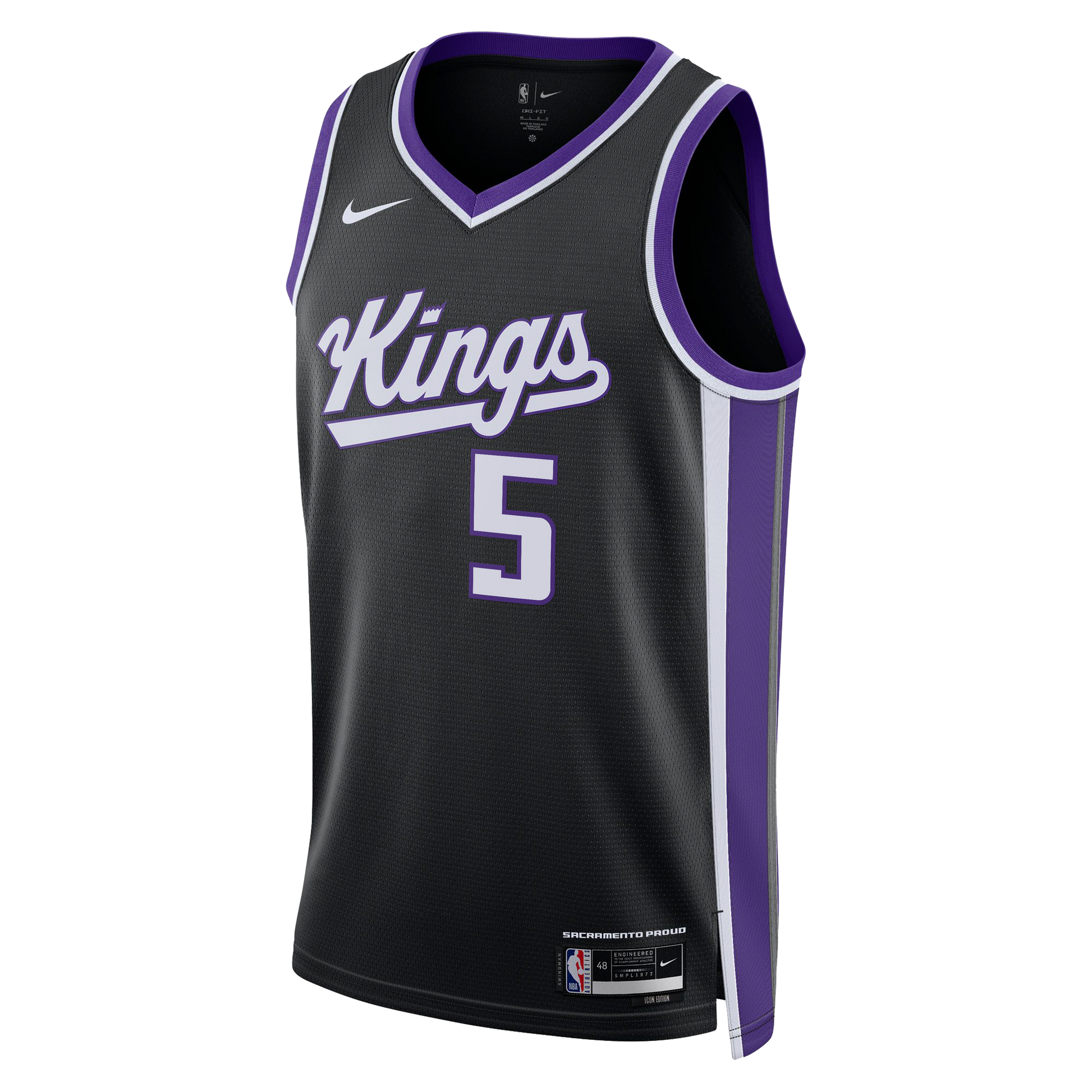 Unisex Sacramento Kings Darius Acuff Jr. Nike Black Swingman Jersey - Icon Edition