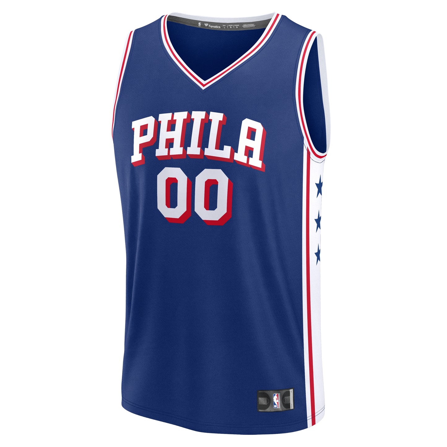 Men's Philadelphia 76ers Fanatics Blue Fast Break Custom Jersey - Icon Edition
