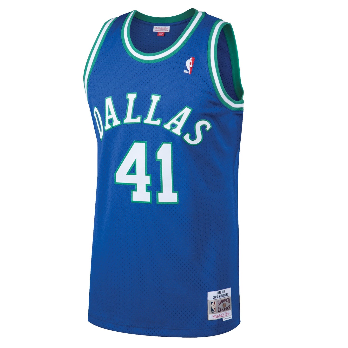 Men's Dallas Mavericks Dirk Nowitzki Mitchell & Ness Blue 1998/99 Hardwood Classics Swingman Jersey