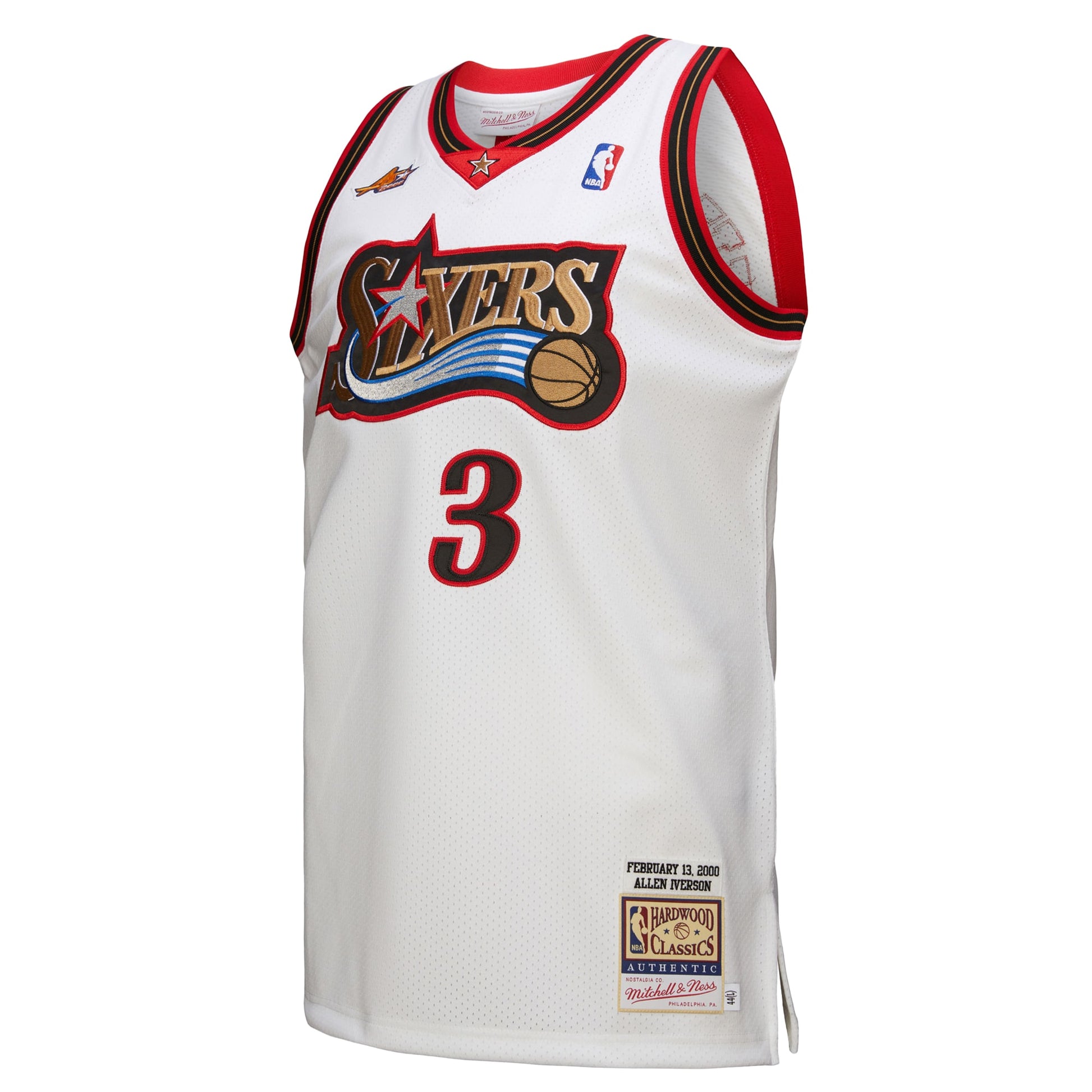 Men's Philadelphia 76ers Allen Iverson Mitchell & Ness White 2000 NBA All-Star Game Authentic Jersey