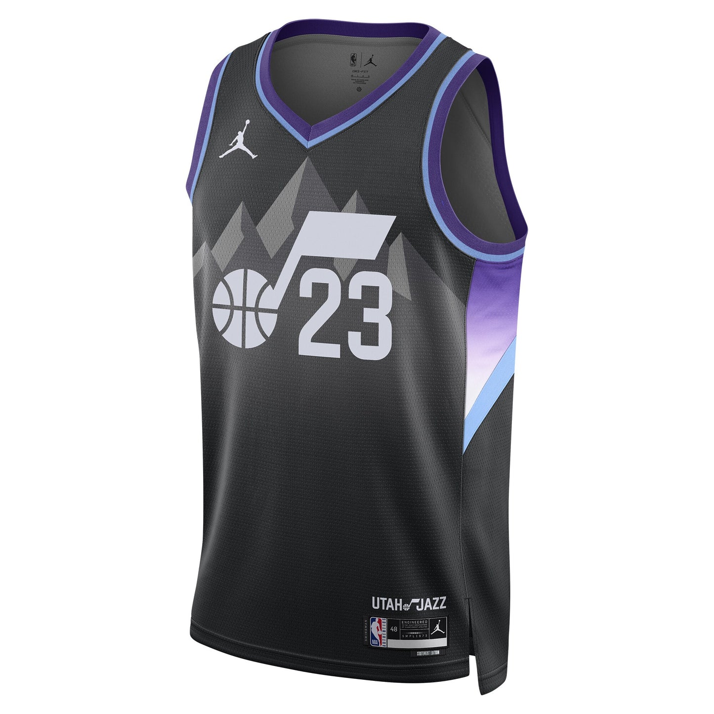 Unisex Utah Jazz Lauri Markkanen Jordan Brand Black 2024/25 Swingman Jersey - Statement Edition