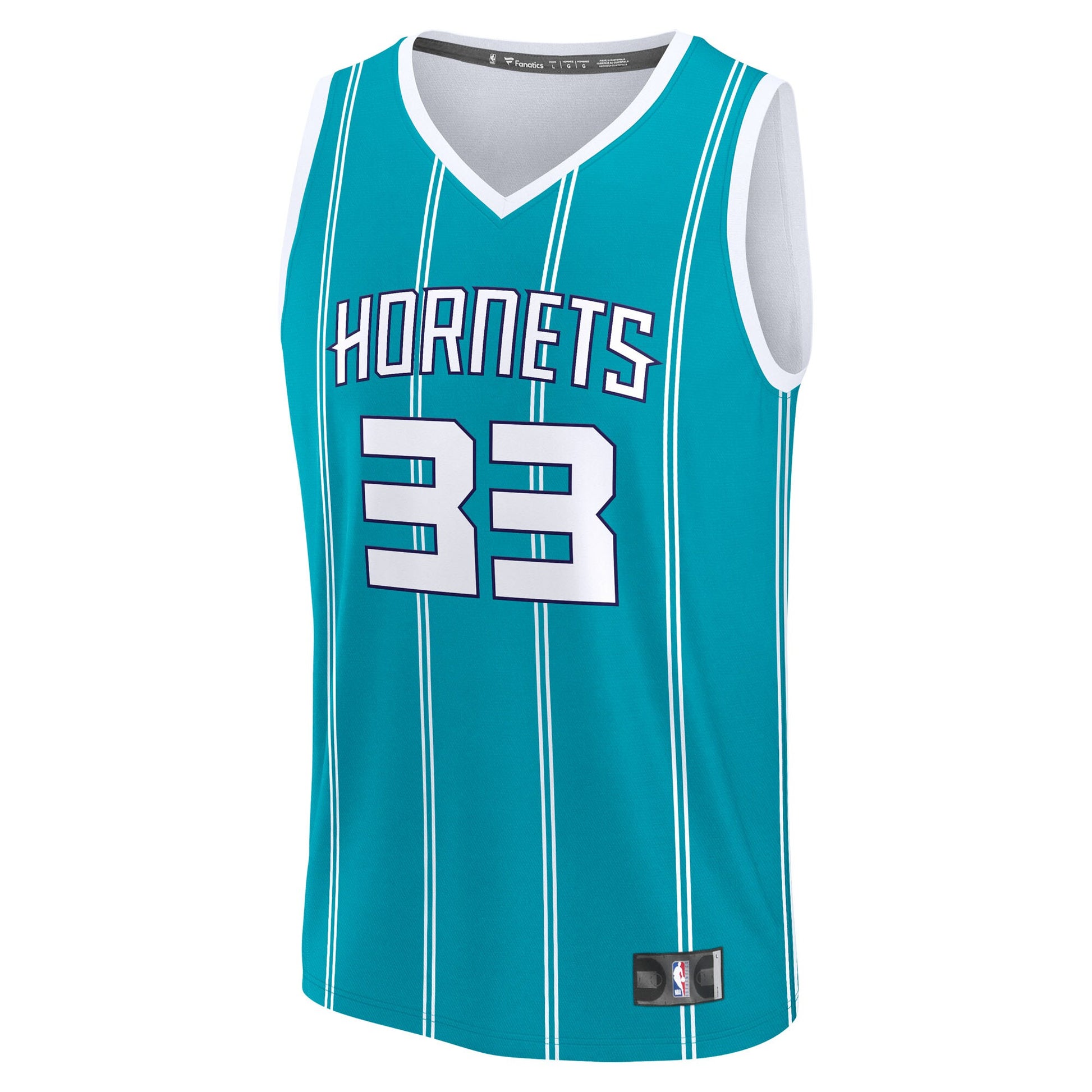 Men's Charlotte Hornets Liam McNeeley Fanatics Teal Fast Break Replica Jersey - Icon Edition