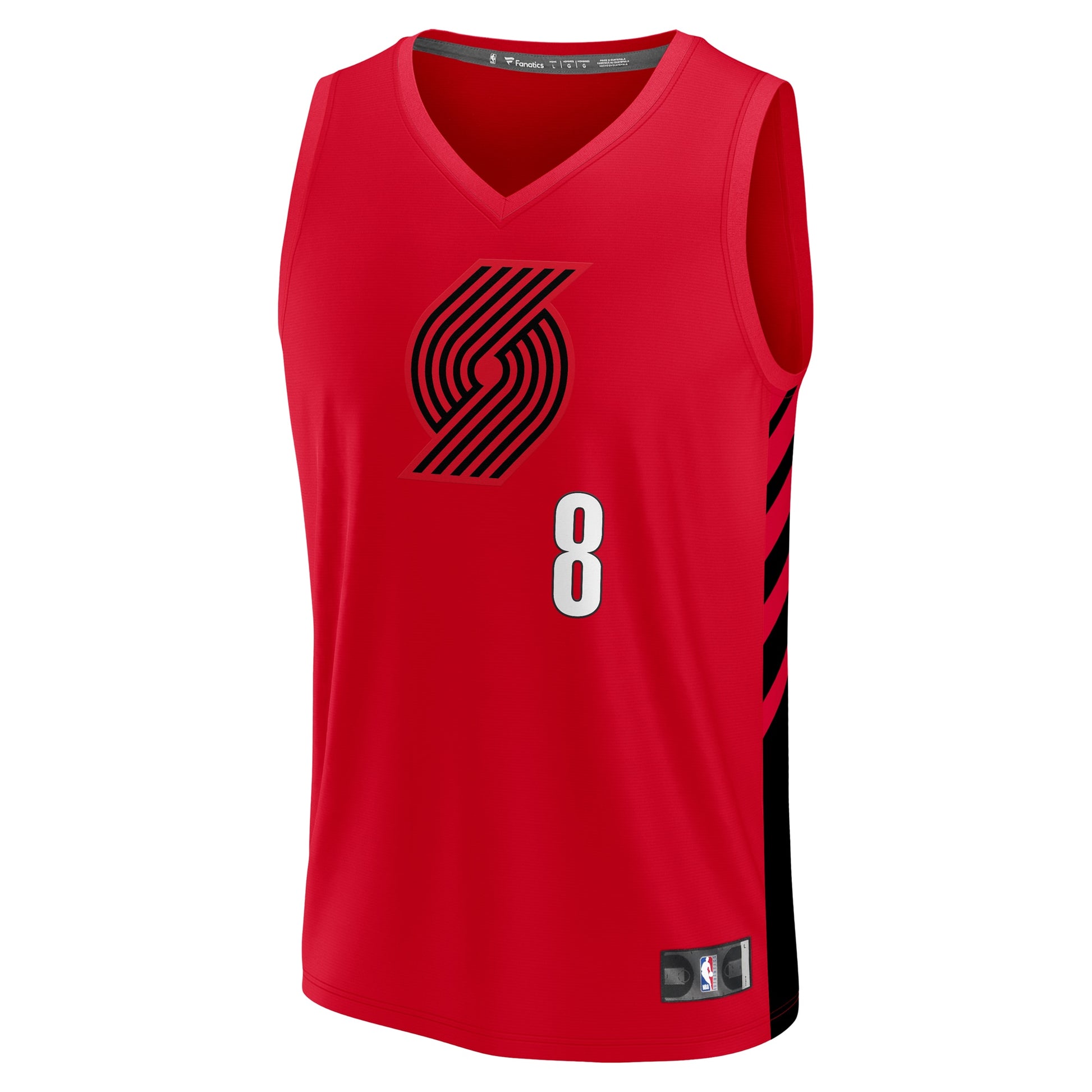Men's Portland Trail Blazers Deni Avdija Fanatics Red Fast Break Player Jersey - Statement Edition