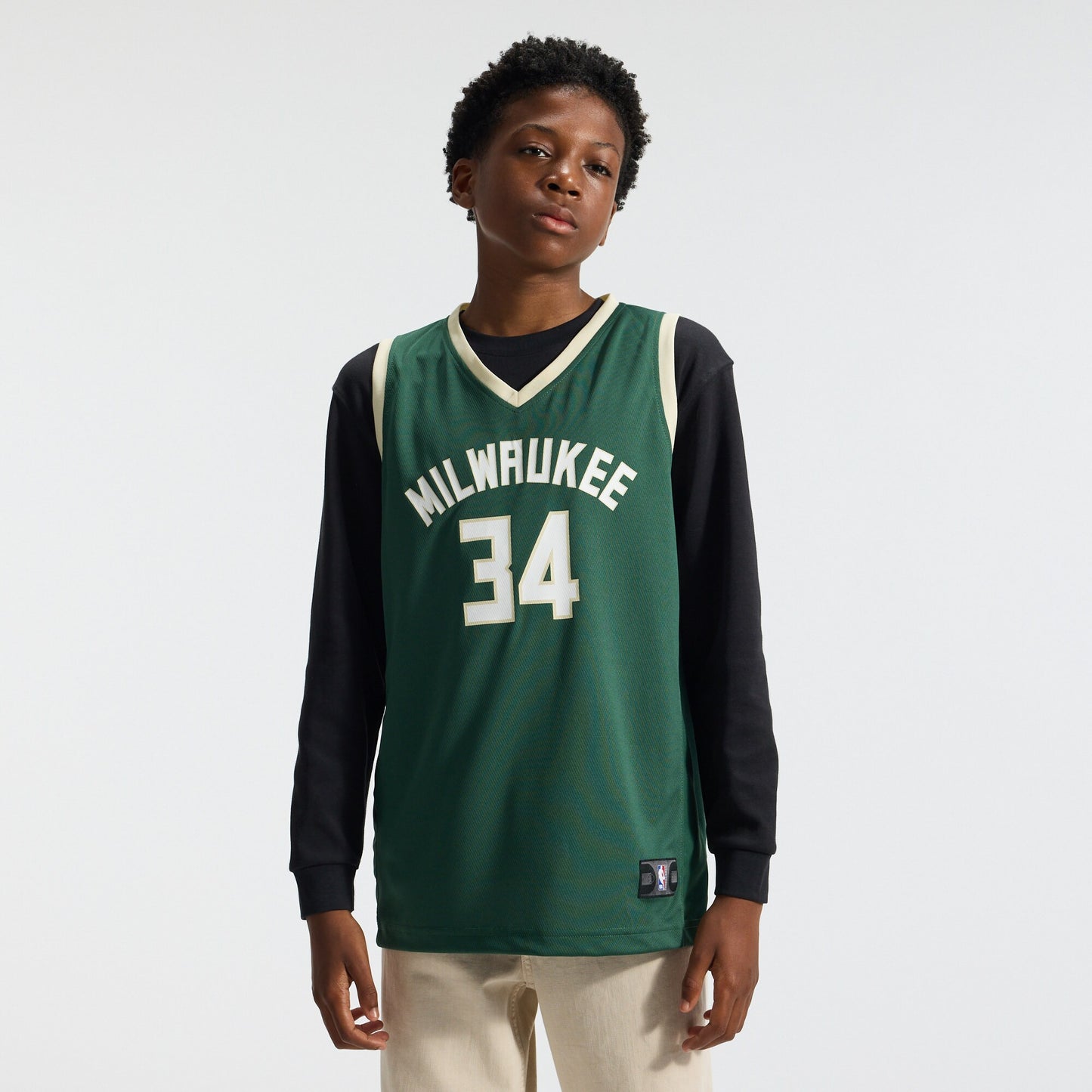 Youth Milwaukee Bucks Giannis Antetokounmpo Fanatics Hunter Green Fast Break Replica Player Jersey - Icon Edition