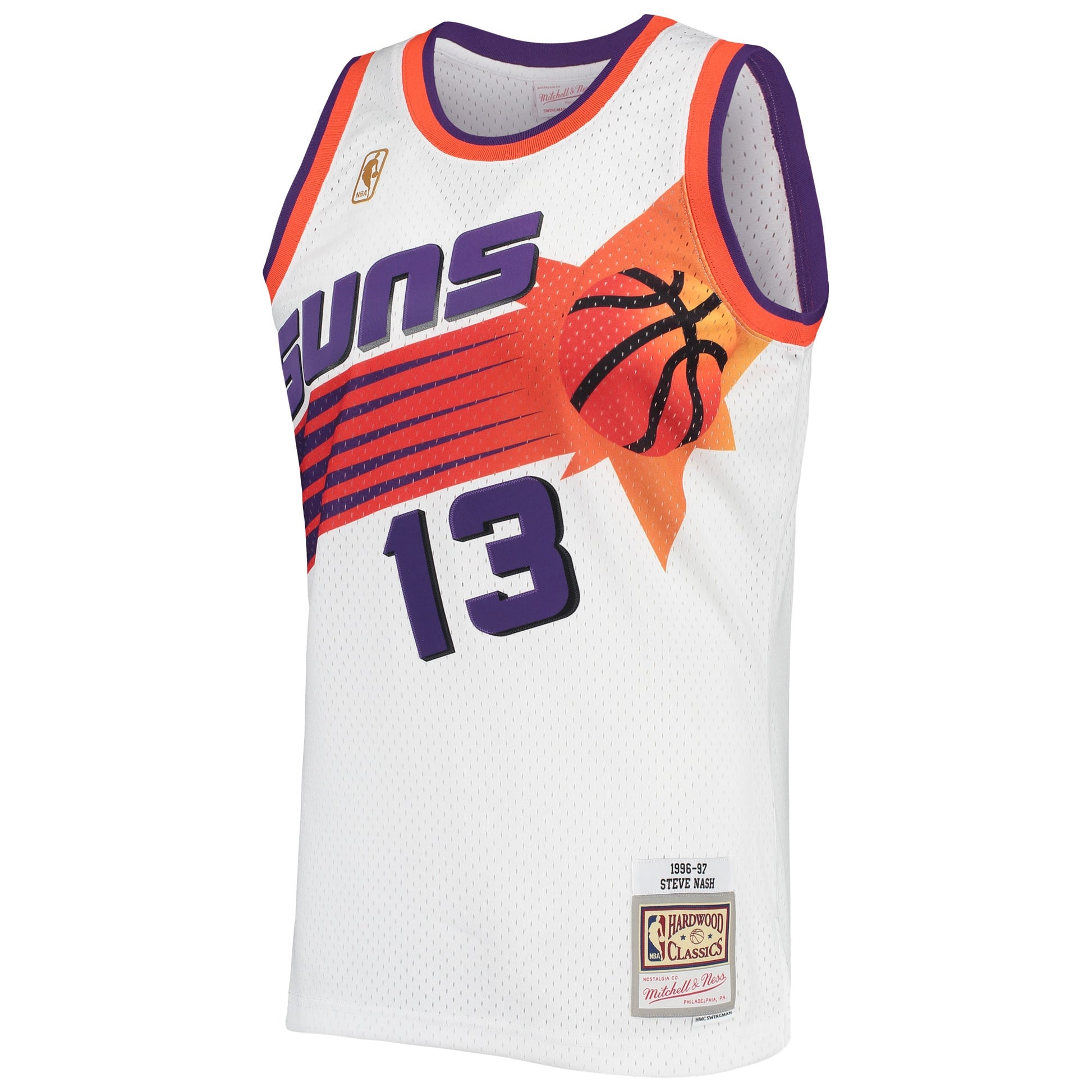Men's Phoenix Suns Steve Nash Mitchell & Ness White 1996/97 Hardwood Classics Swingman Jersey