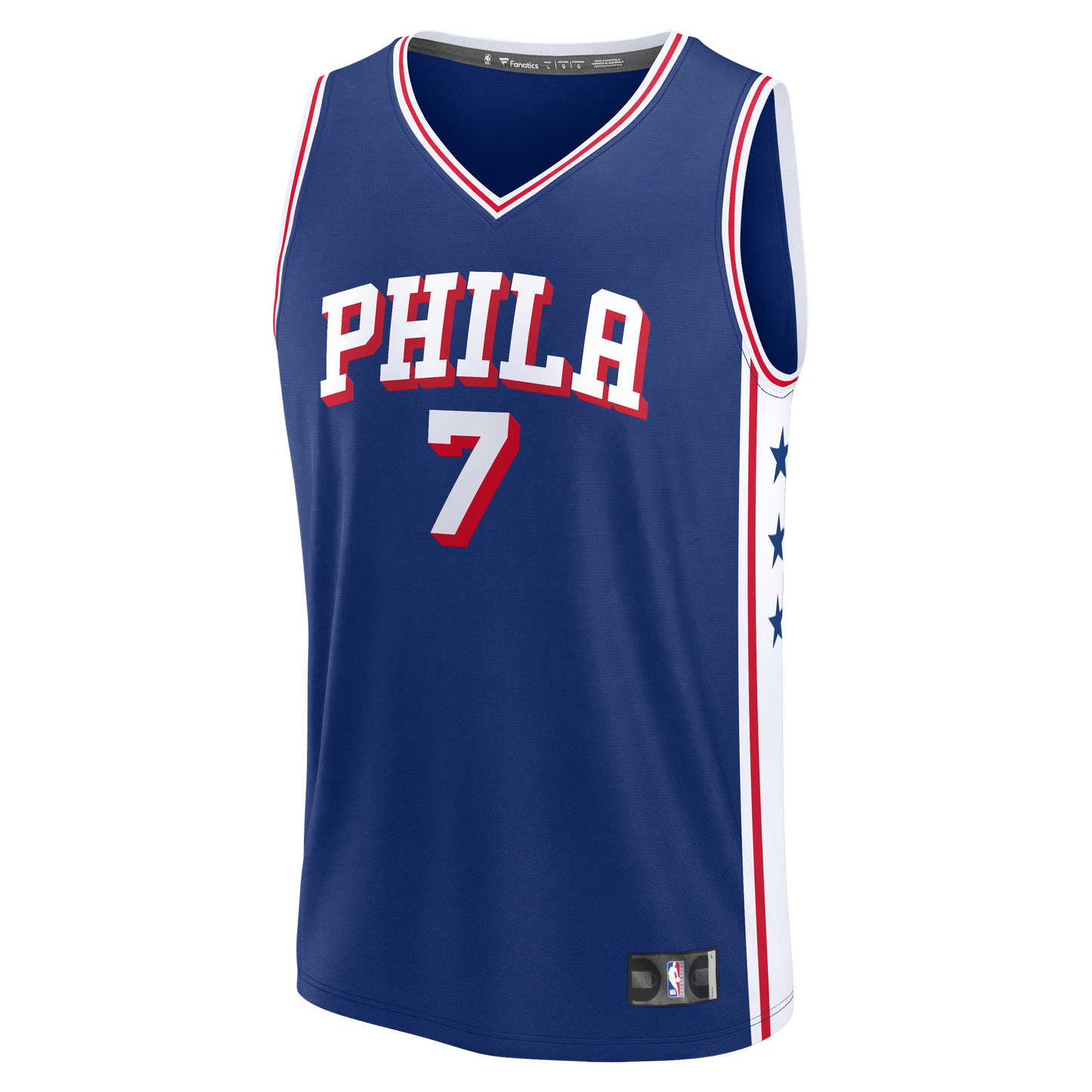 Men's Philadelphia 76ers Jaylen Brown Fanatics Royal Fast Break Jersey - Icon Edition