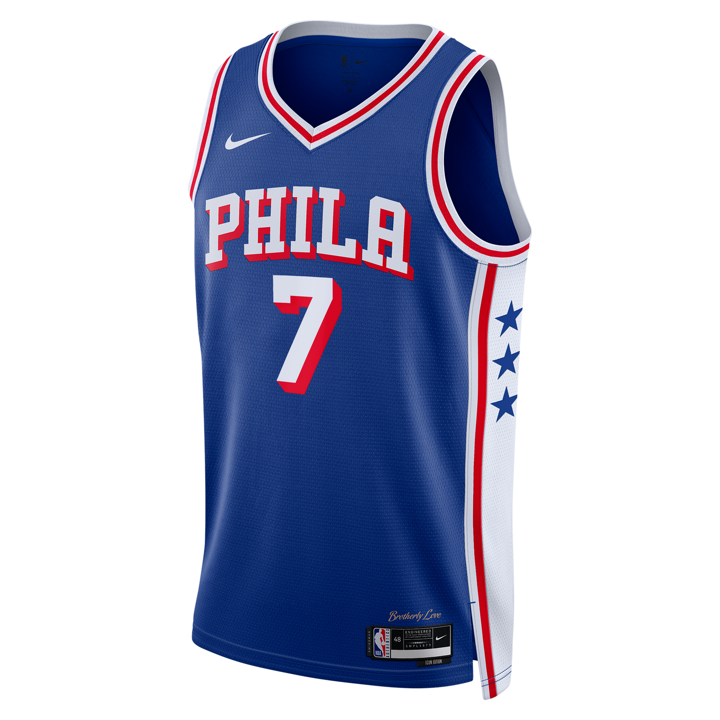 Unisex Philadelphia 76ers Jaylen Brown Nike Royal Swingman Jersey - Icon Edition
