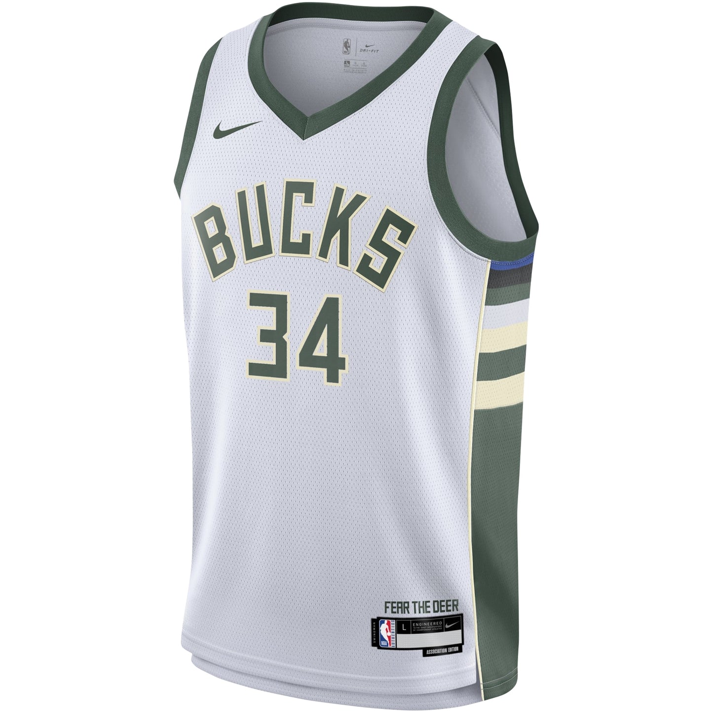 Youth Milwaukee Bucks Giannis Antetokounmpo Nike White Swingman Jersey - Association Edition