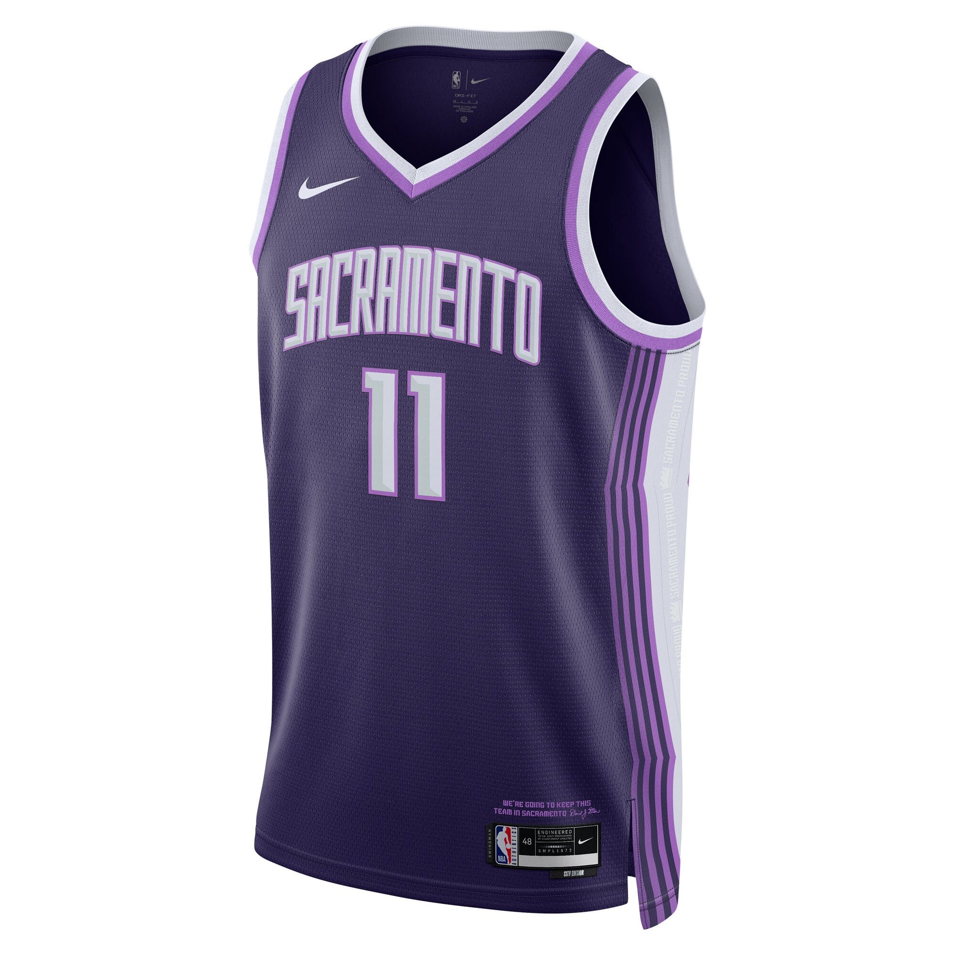 Unisex Sacramento Kings Domantas Sabonis Nike Purple 2025/26 Swingman Jersey - City Edition