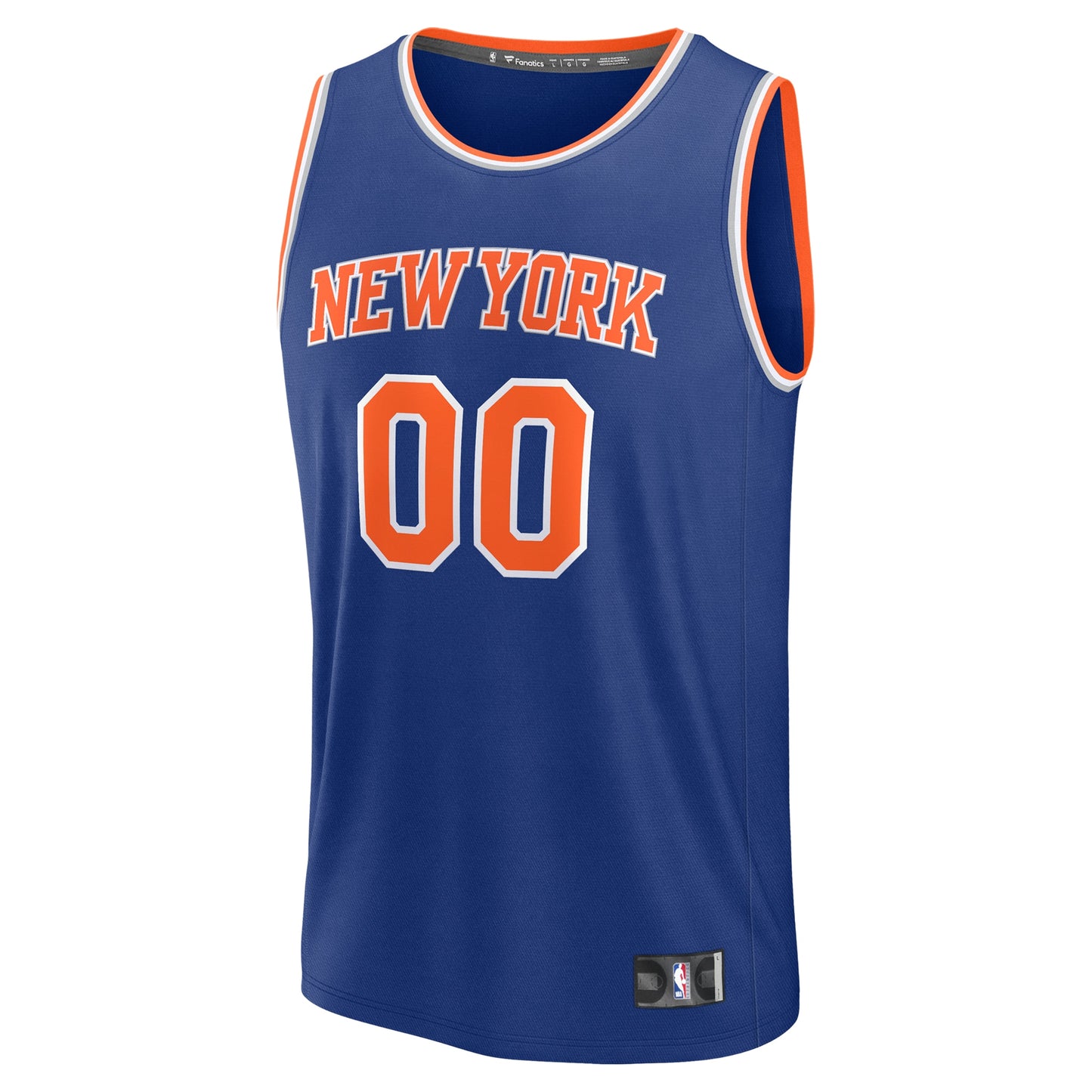 Men's New York Knicks Fanatics Blue Fast Break Custom Jersey - Icon Edition
