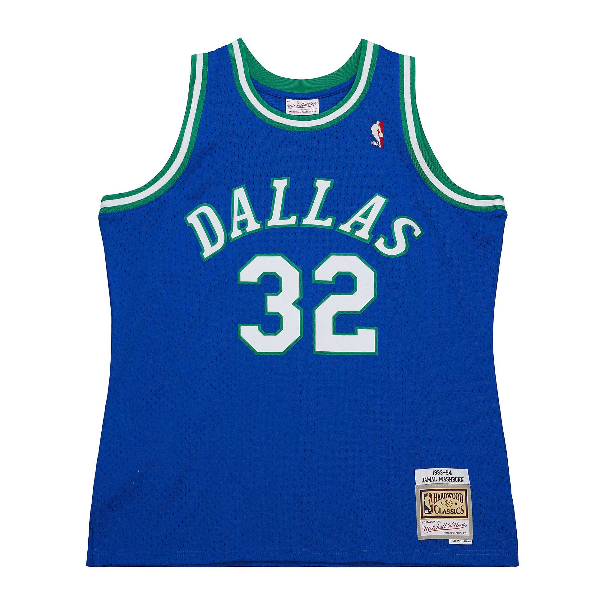 Men's Dallas Mavericks Jamal Mashburn Mitchell & Ness Blue 1993/94 Hardwood Classics Swingman Jersey