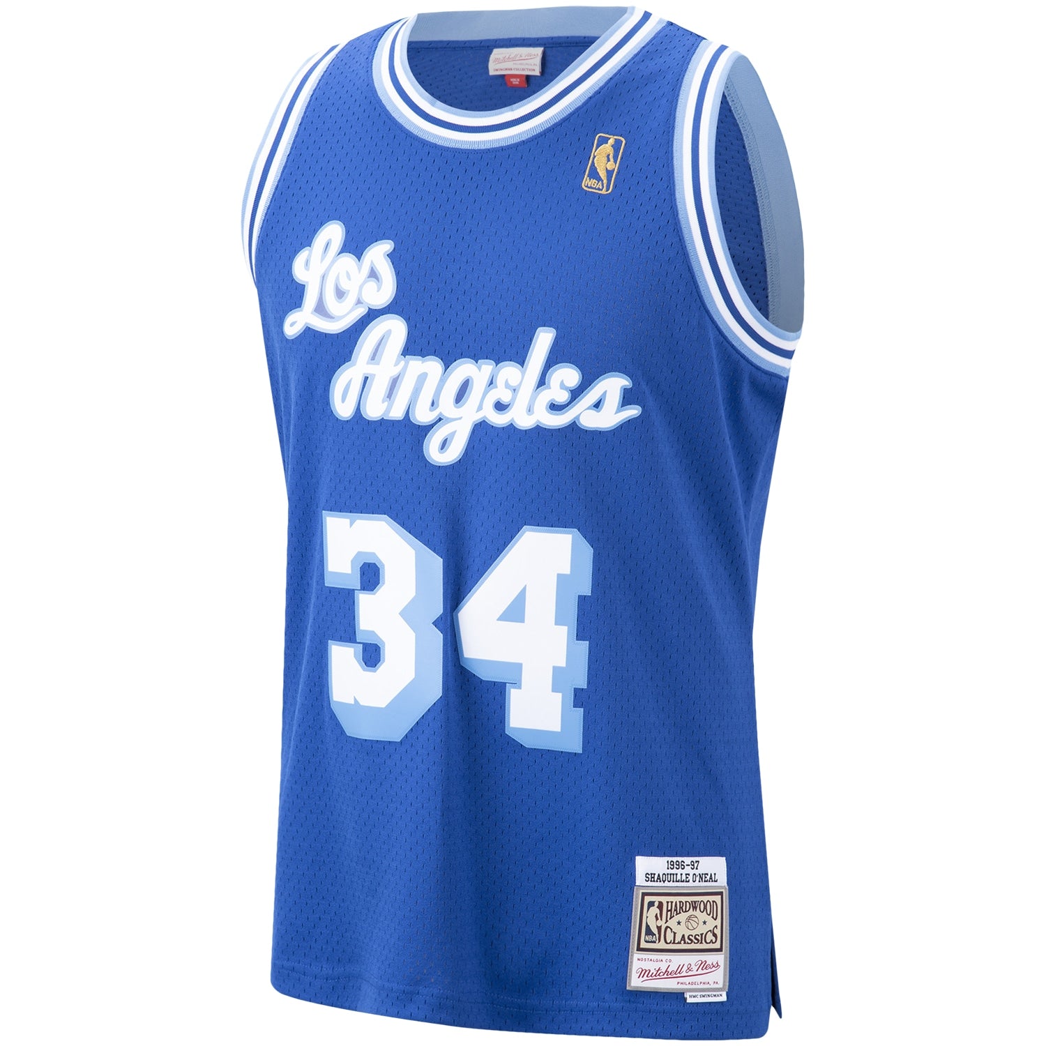 Men's Los Angeles Lakers Shaquille O'Neal Mitchell & Ness Royal Hardwood Classics Swingman Jersey