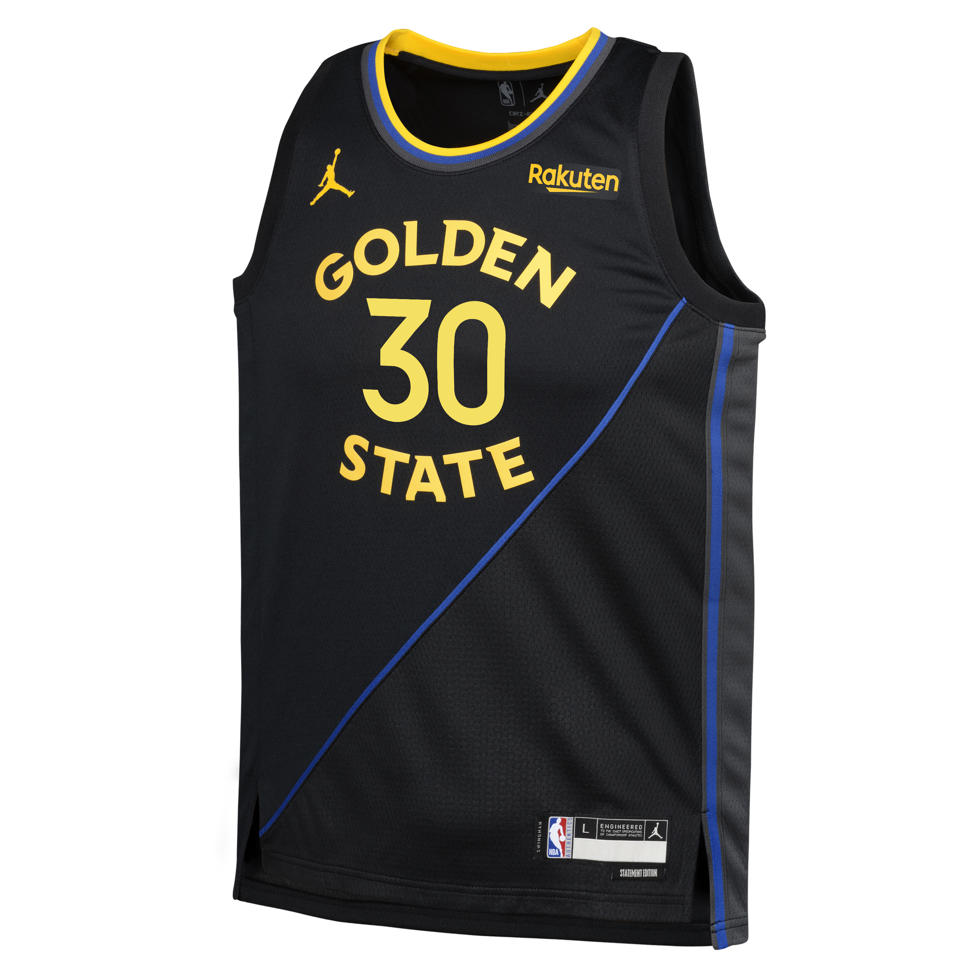 Youth Golden State Warriors Stephen Curry Jordan Brand Black Swingman Player Jersey - Statement Edition
