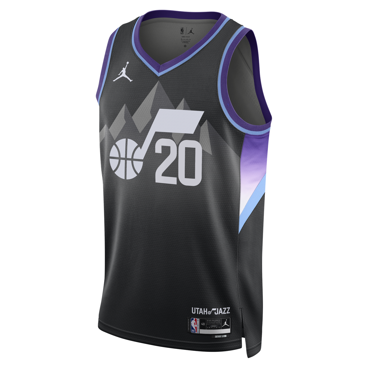 Unisex Utah Jazz Jaren Jackson Jr. Jordan Brand Black Swingman Jersey - Statement Edition