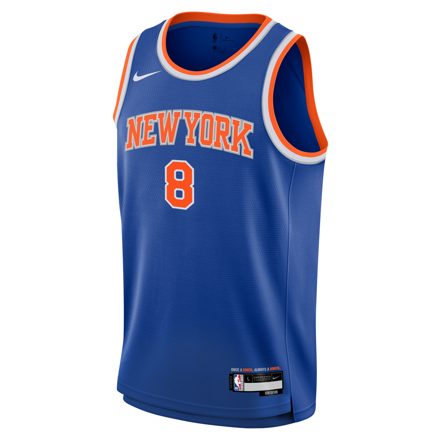 Youth New York Knicks OG Anunoby Nike Blue Swingman Jersey - Icon Edition