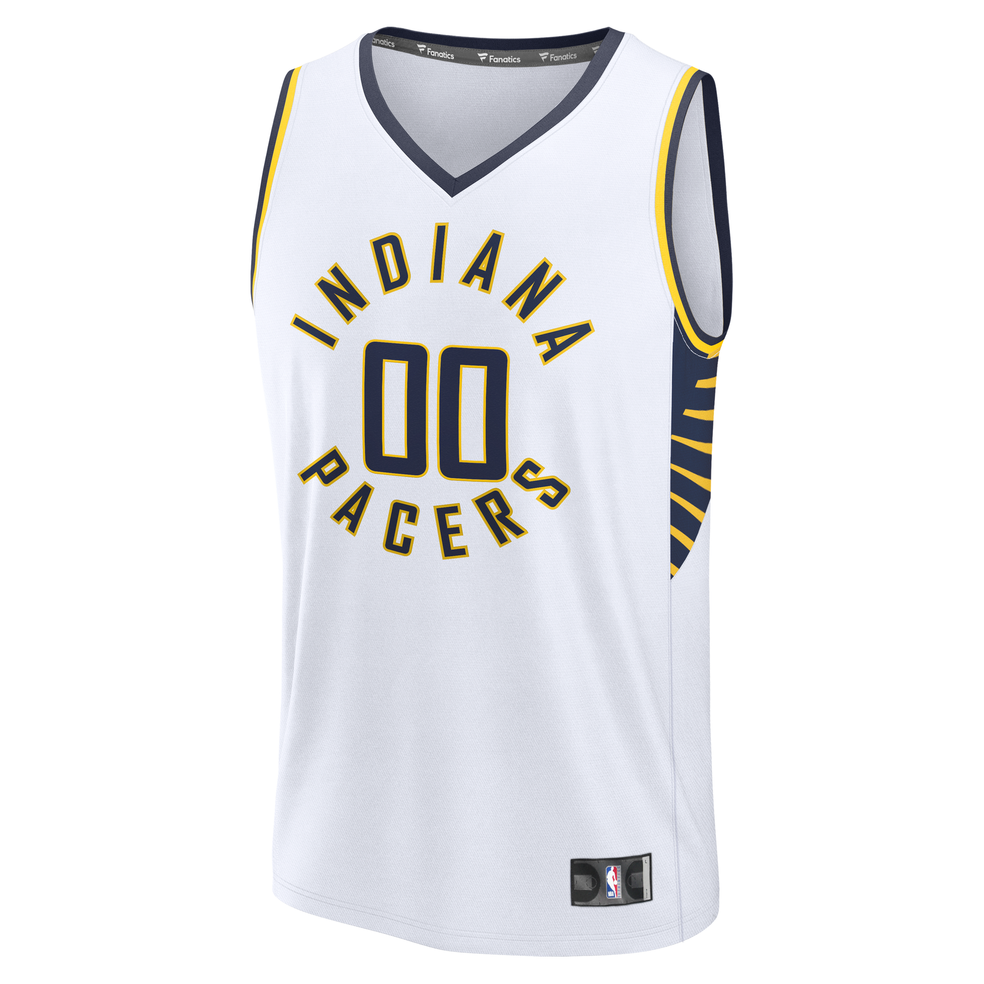 Men's Indiana Pacers  Fanatics White Fast Break Custom Jersey - Icon Edition