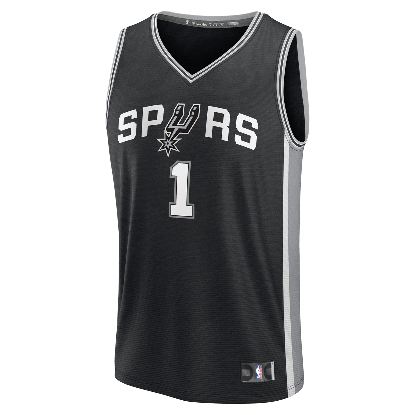 Youth San Antonio Spurs Victor Wembanyama Fanatics Black Fast Break Replica Player Jersey - Icon Edition