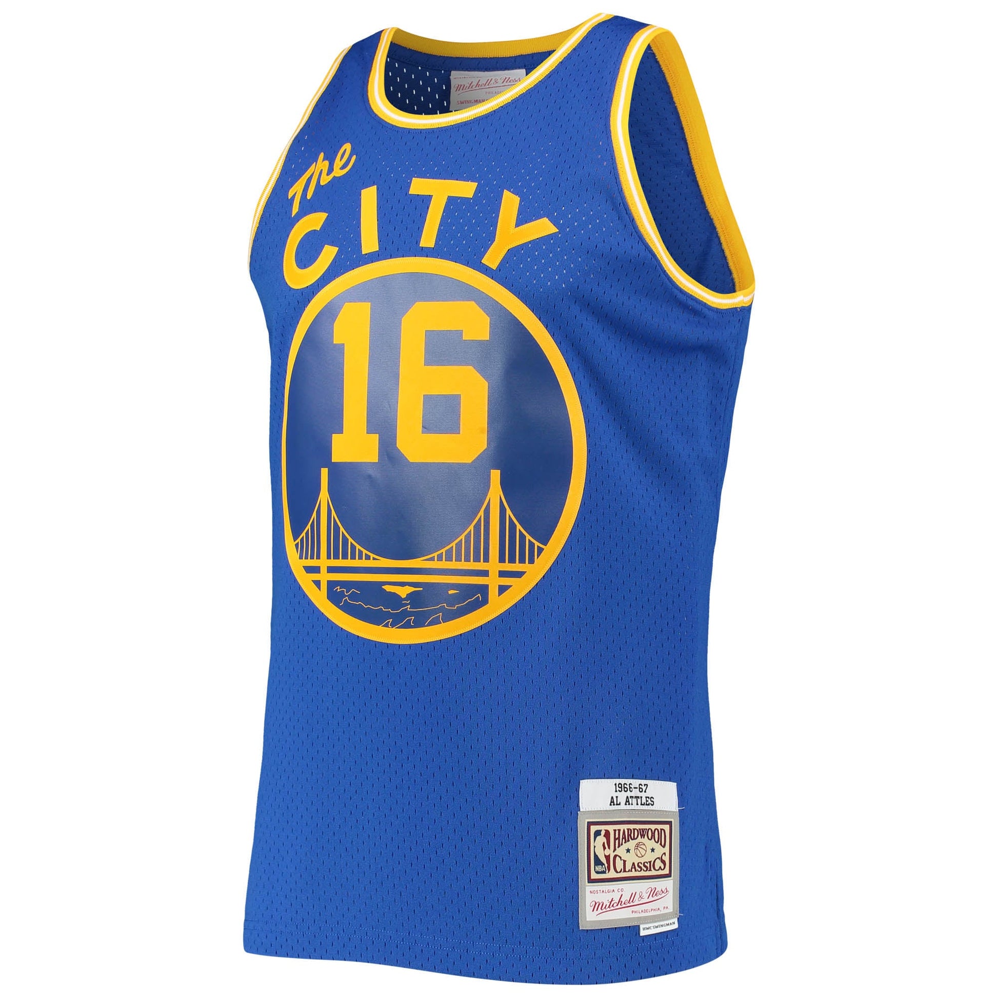 Men's San Francisco Warriors Al Attles Mitchell & Ness Royal 1966/1967 Hardwood Classics Swingman Jersey
