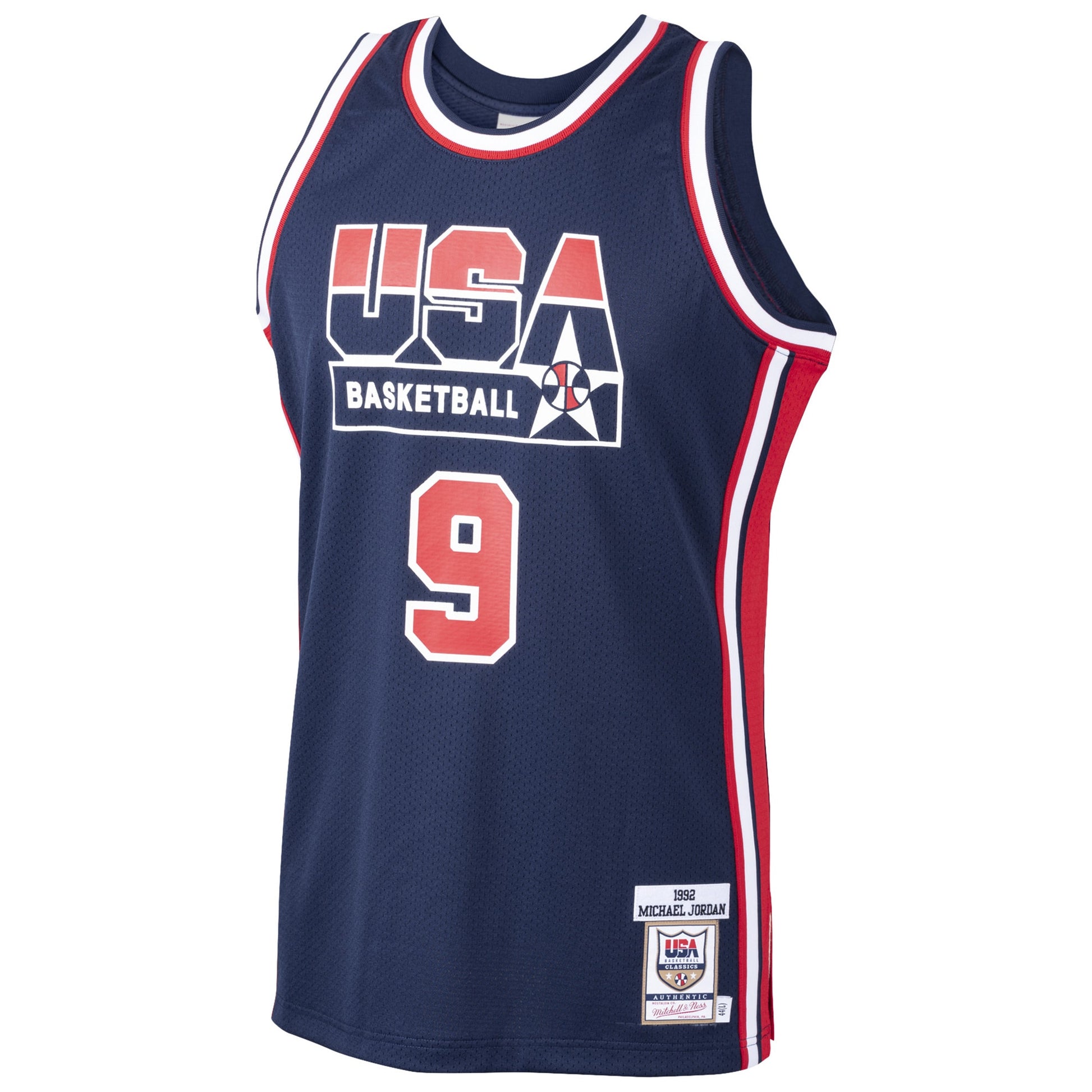 Men's USA Basketball Michael Jordan Mitchell & Ness Navy Home 1992 Dream Team Authentic Jersey