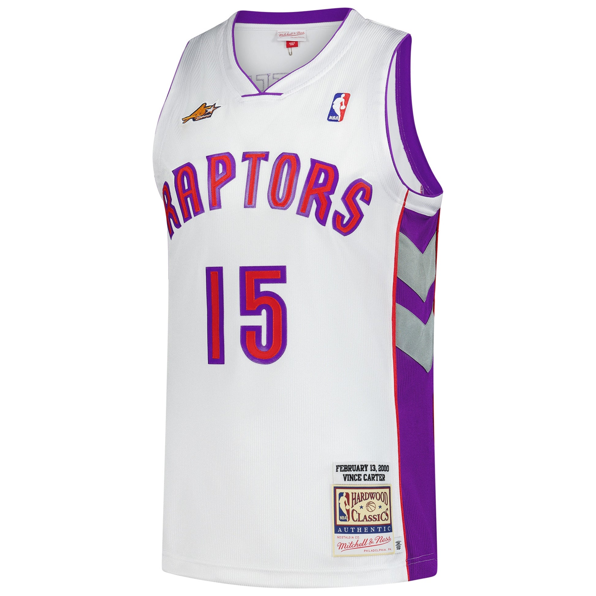 Men's Toronto Raptors Vince Carter Mitchell & Ness White 2000 NBA All-Star Game Authentic Jersey