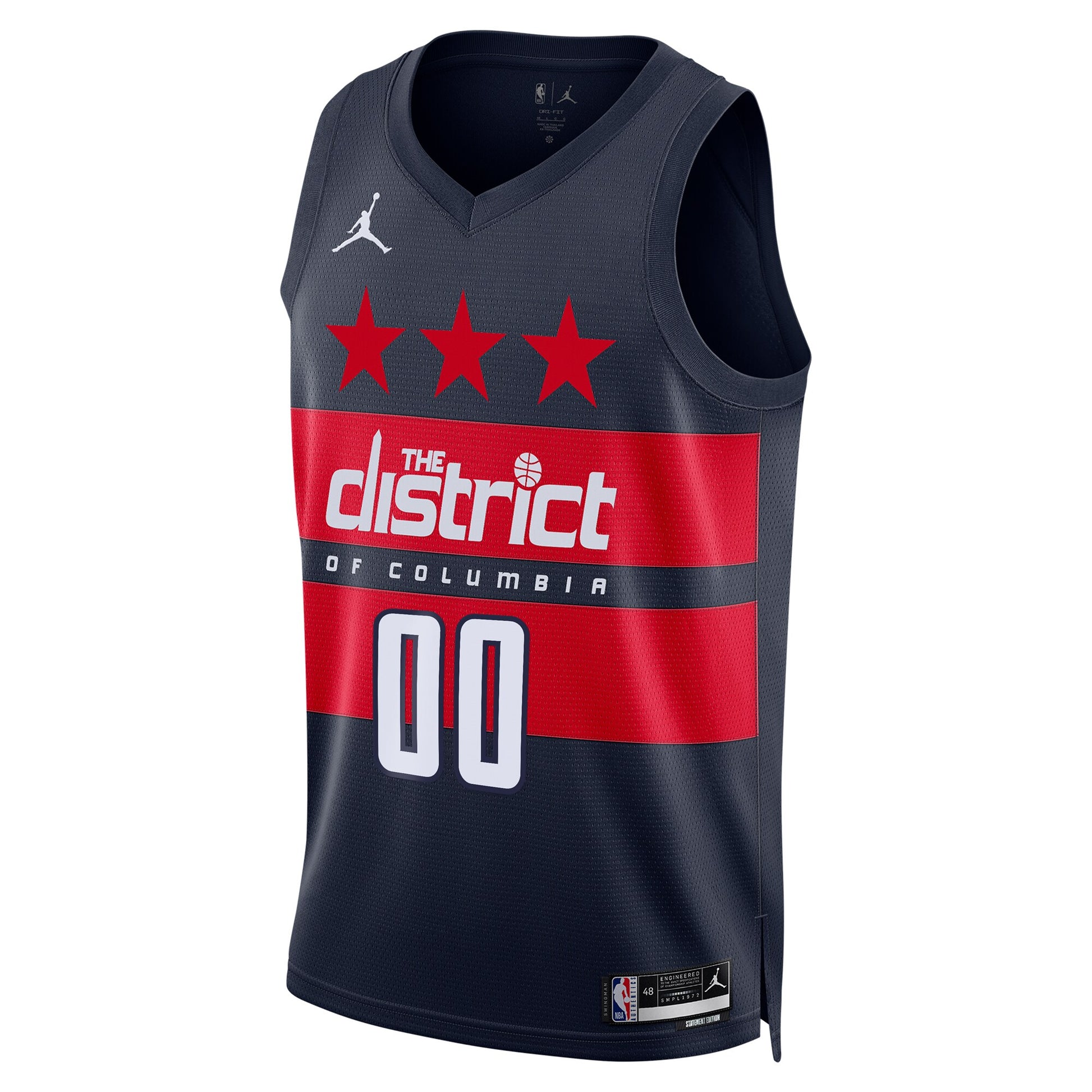 Unisex Washington Wizards  Jordan Brand Navy 2024/25 Custom Swingman Jersey - Statement Edition