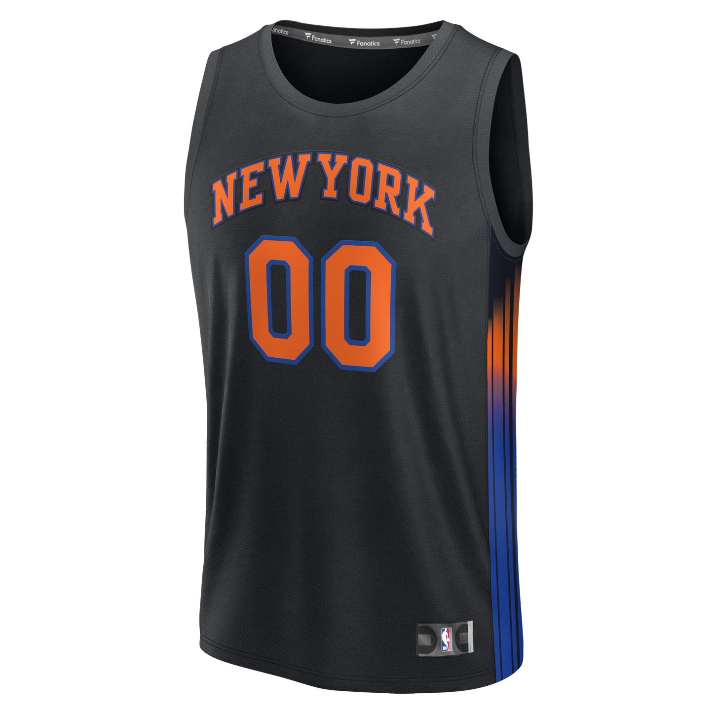 Youth New York Knicks Fanatics Black Fast Break Custom Jersey - Statement Edition