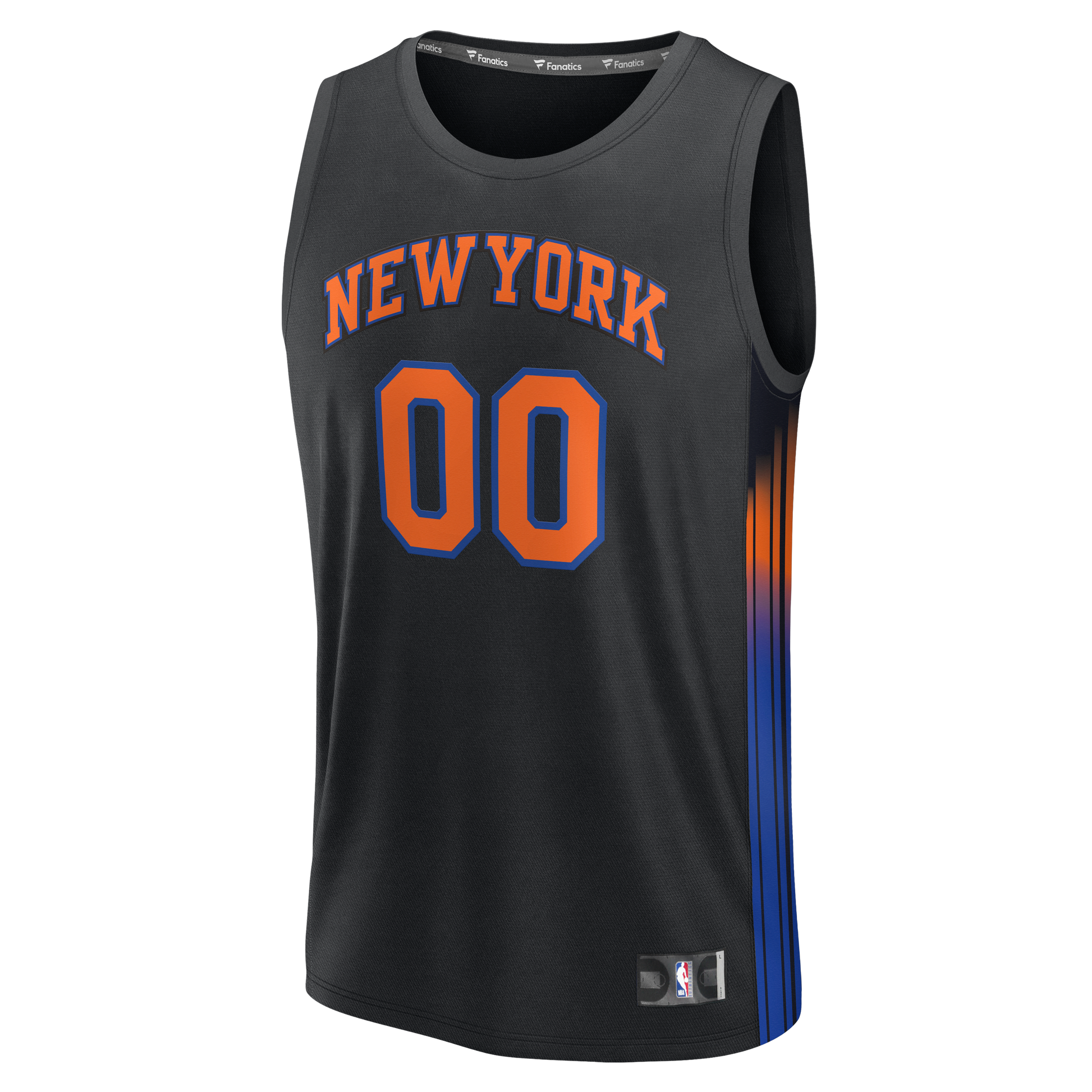 Youth New York Knicks Fanatics Black Fast Break Custom Jersey - Statement Edition