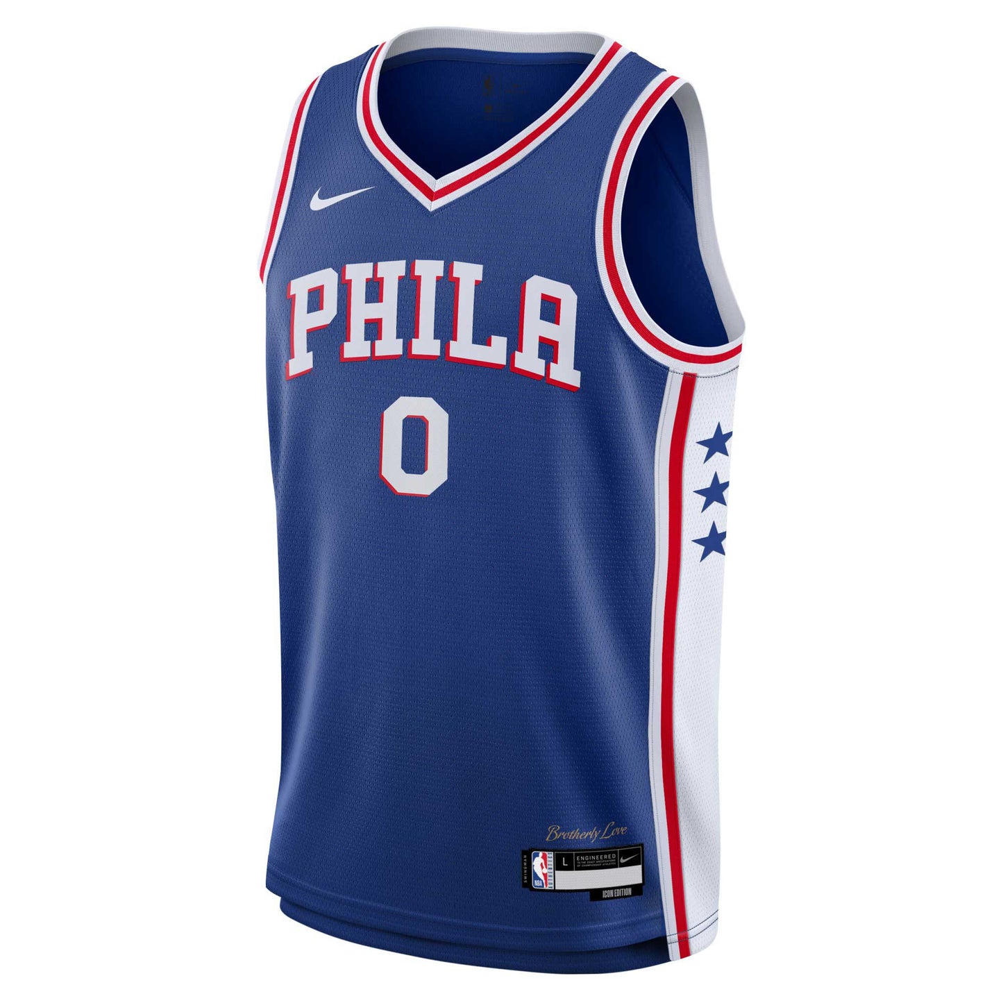 Youth Philadelphia 76ers Tyrese Maxey Nike Royal Swingman Jersey - Icon Edition
