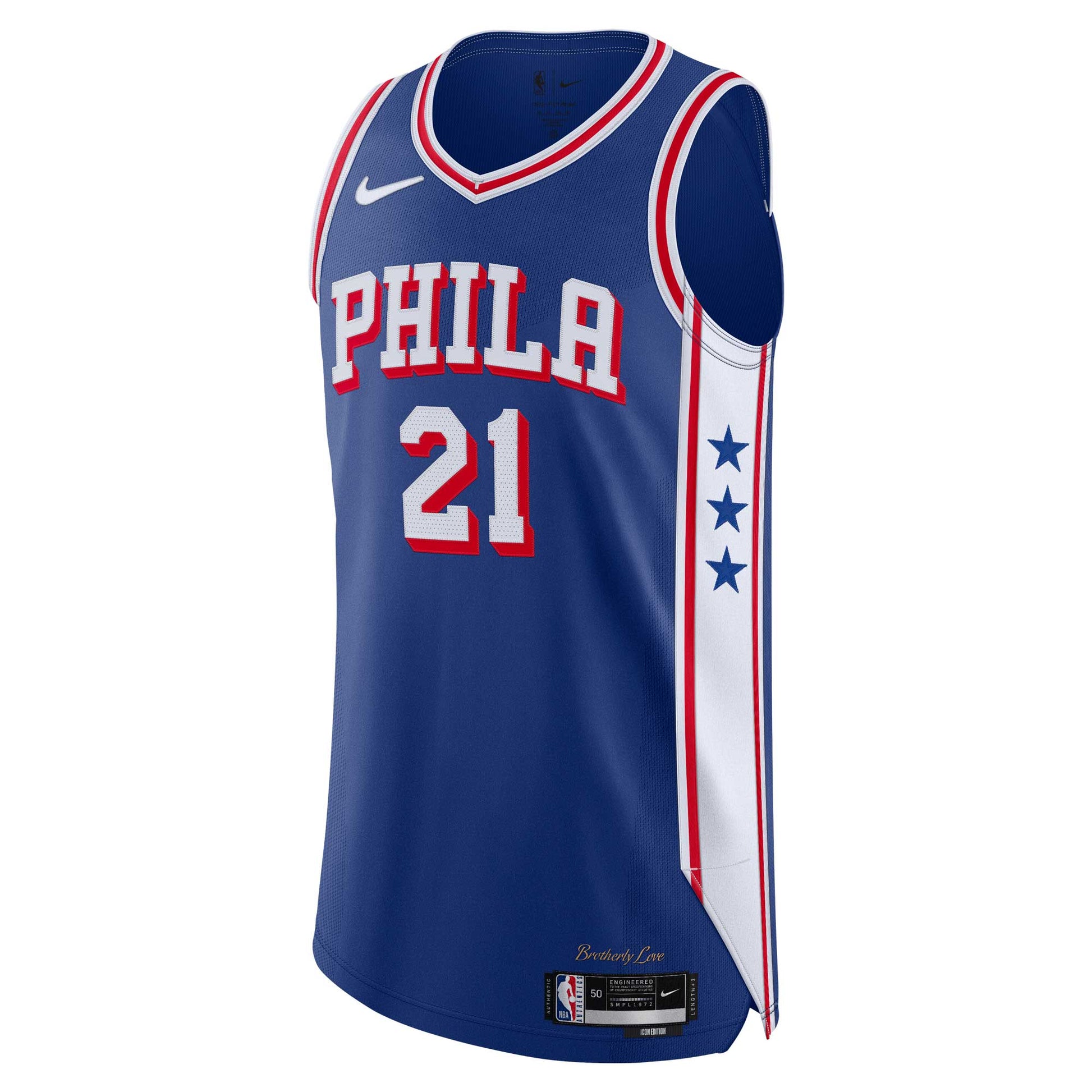 Men's Philadelphia 76ers Joel Embiid Nike Royal Authentic Jersey - Icon Edition