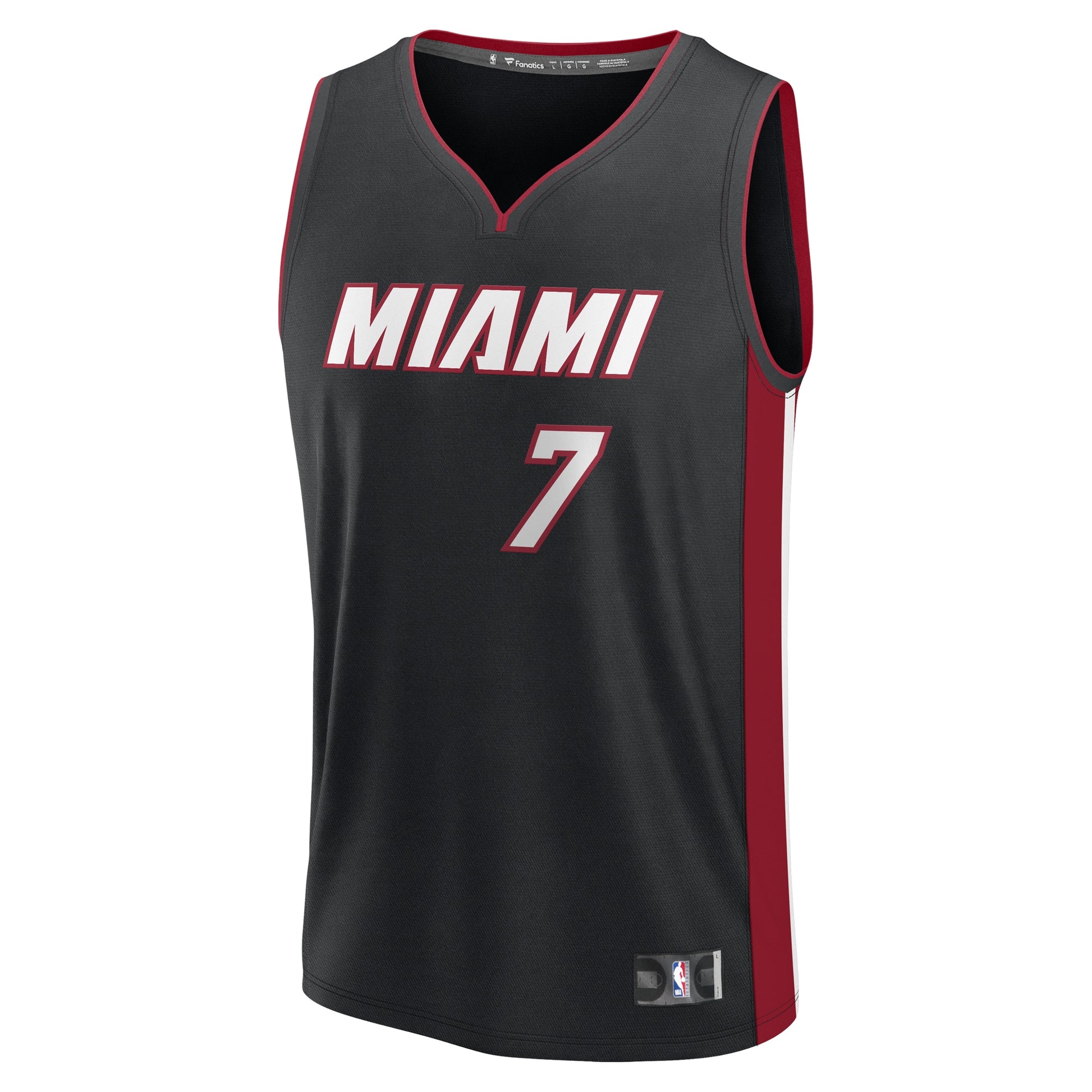Youth Miami Heat Kel'el Ware Fanatics Black Fast Break Replica Player Jersey - Icon Edition