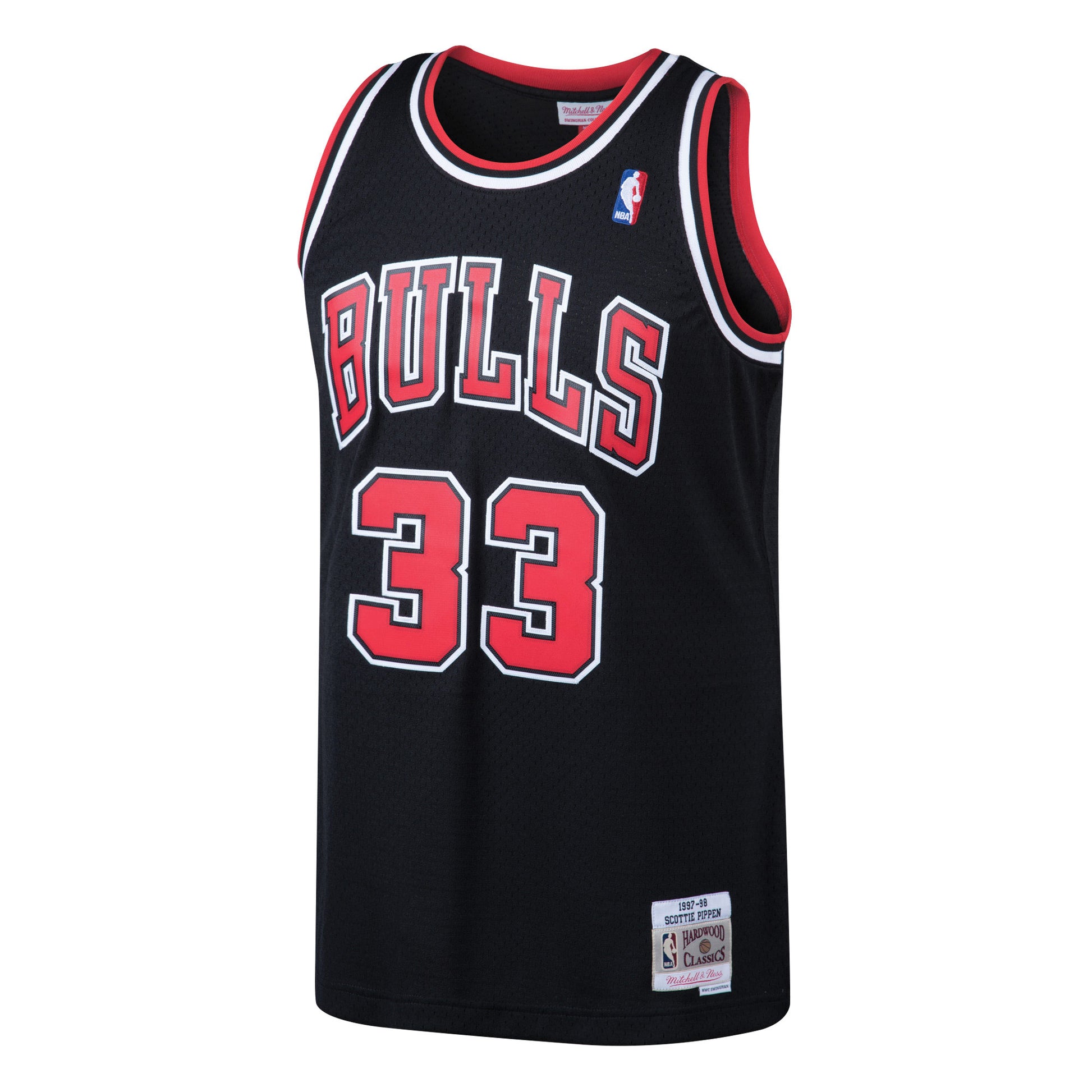 Men's Chicago Bulls Scottie Pippen Mitchell & Ness Black 1997/98 Hardwood Classics Swingman Jersey