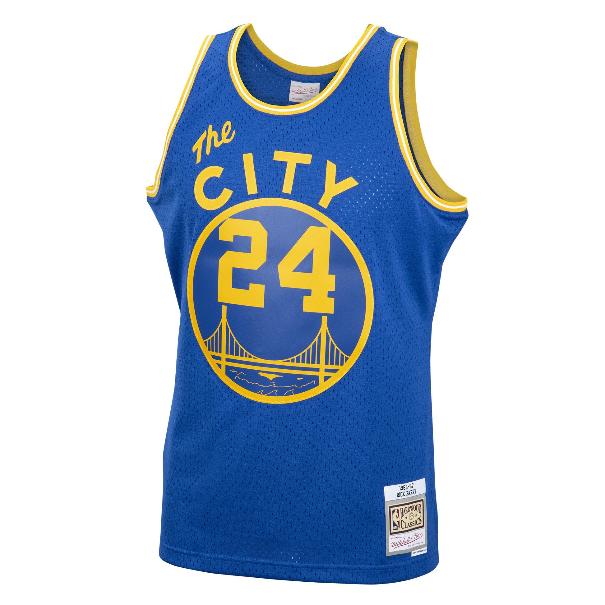 Men's Golden State Warriors Rick Barry Mitchell & Ness Royal 1966/67 Hardwood Classics Swingman Jersey
