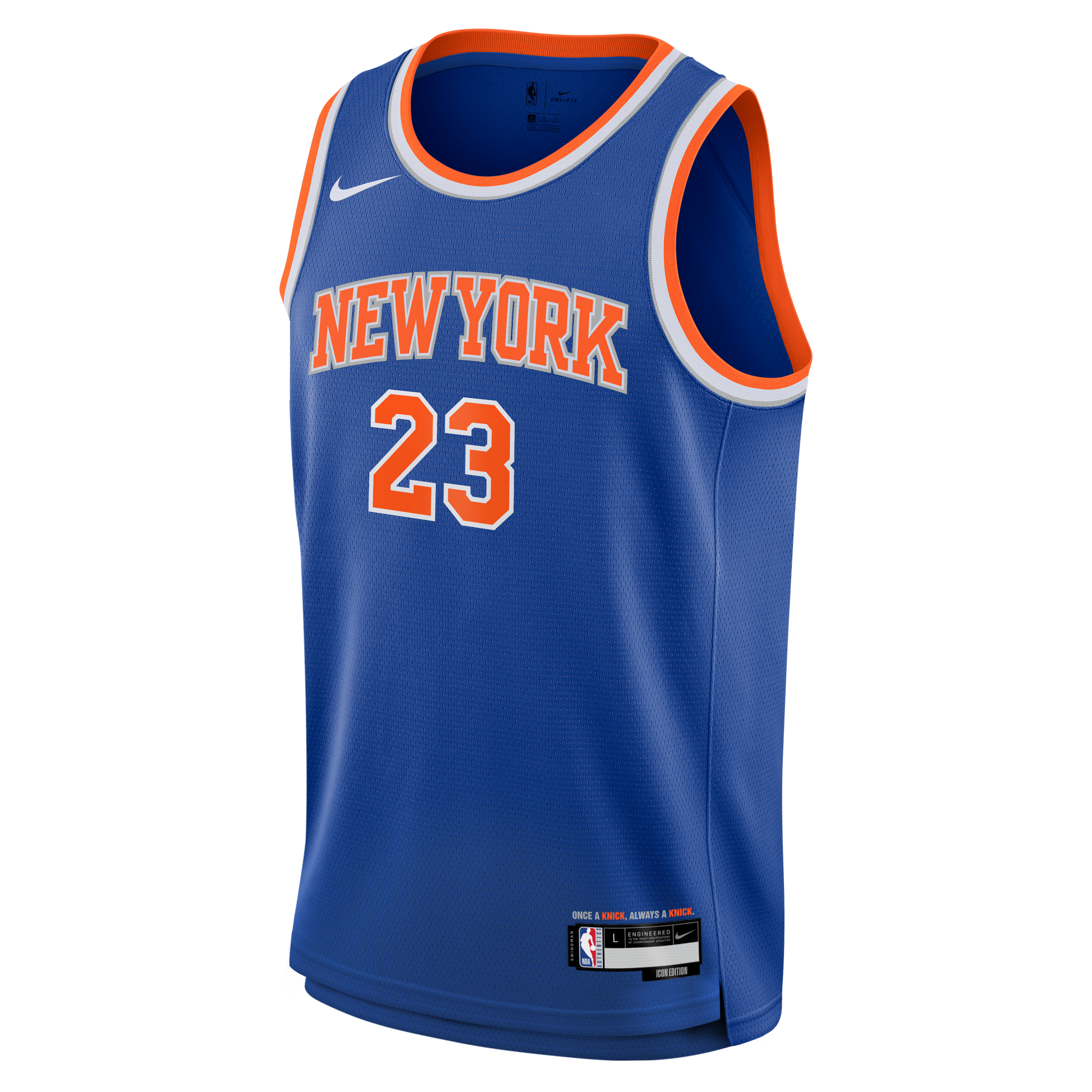 Youth New York Knicks Mitchell Robinson Nike Blue Swingman Jersey - Icon Edition