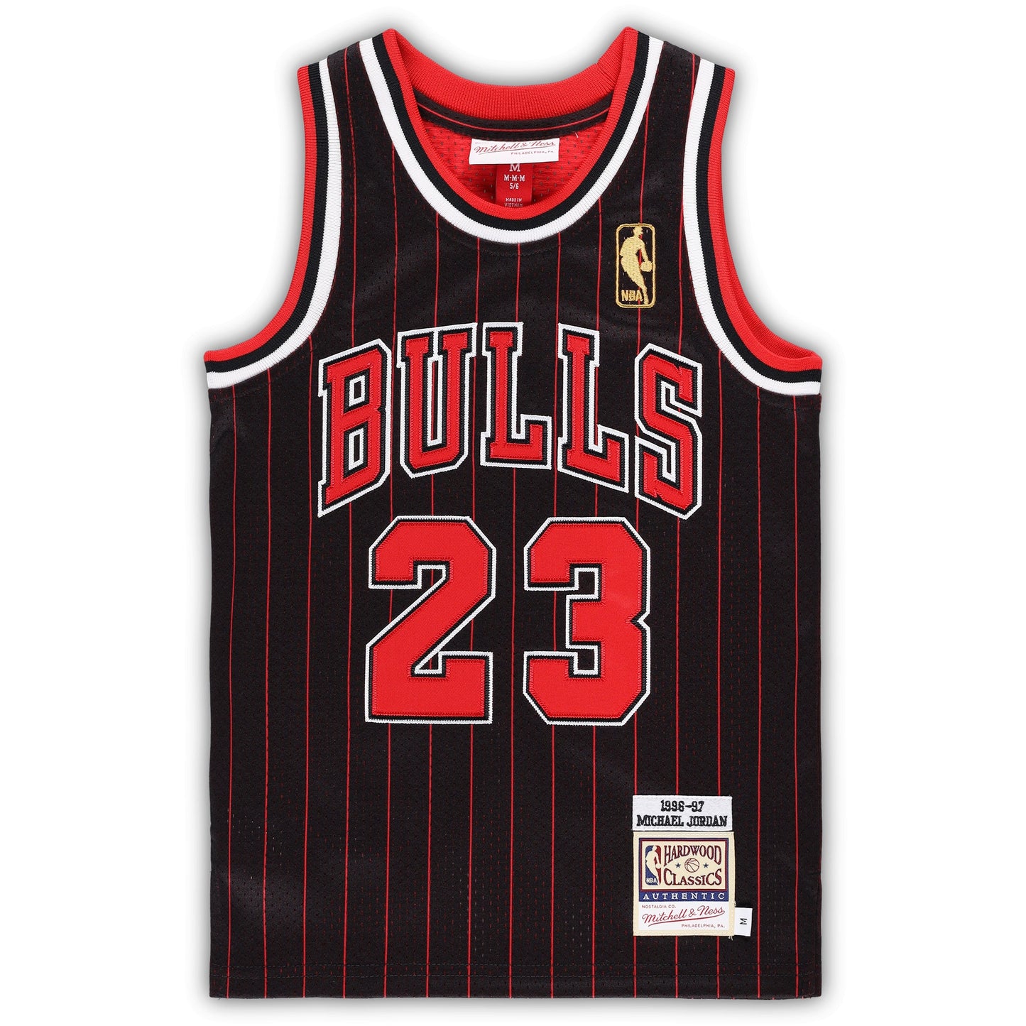 Preschool Chicago Bulls Michael Jordan Mitchell & Ness Black 1996/97 Hardwood Classics Authentic Jersey