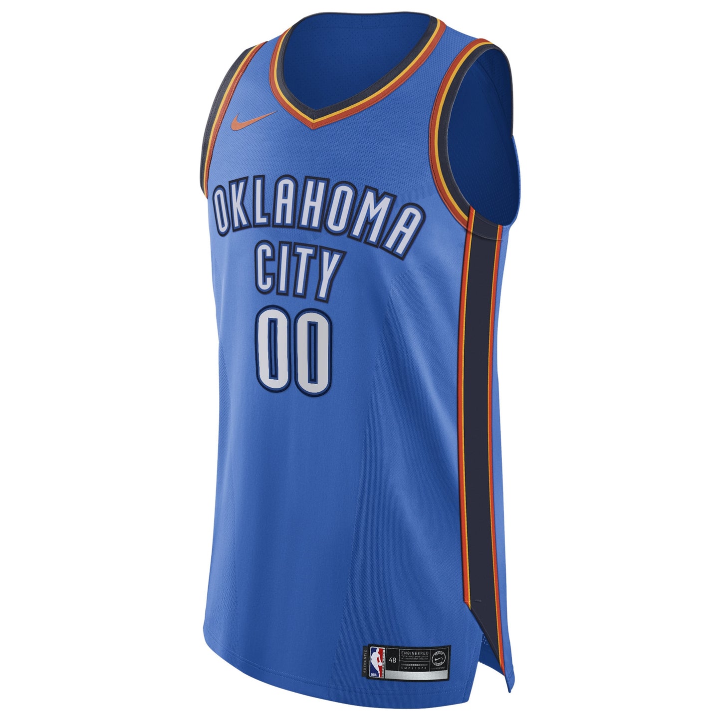 Men's Oklahoma City Thunder Nike Blue Authentic Custom Jersey - Icon Edition