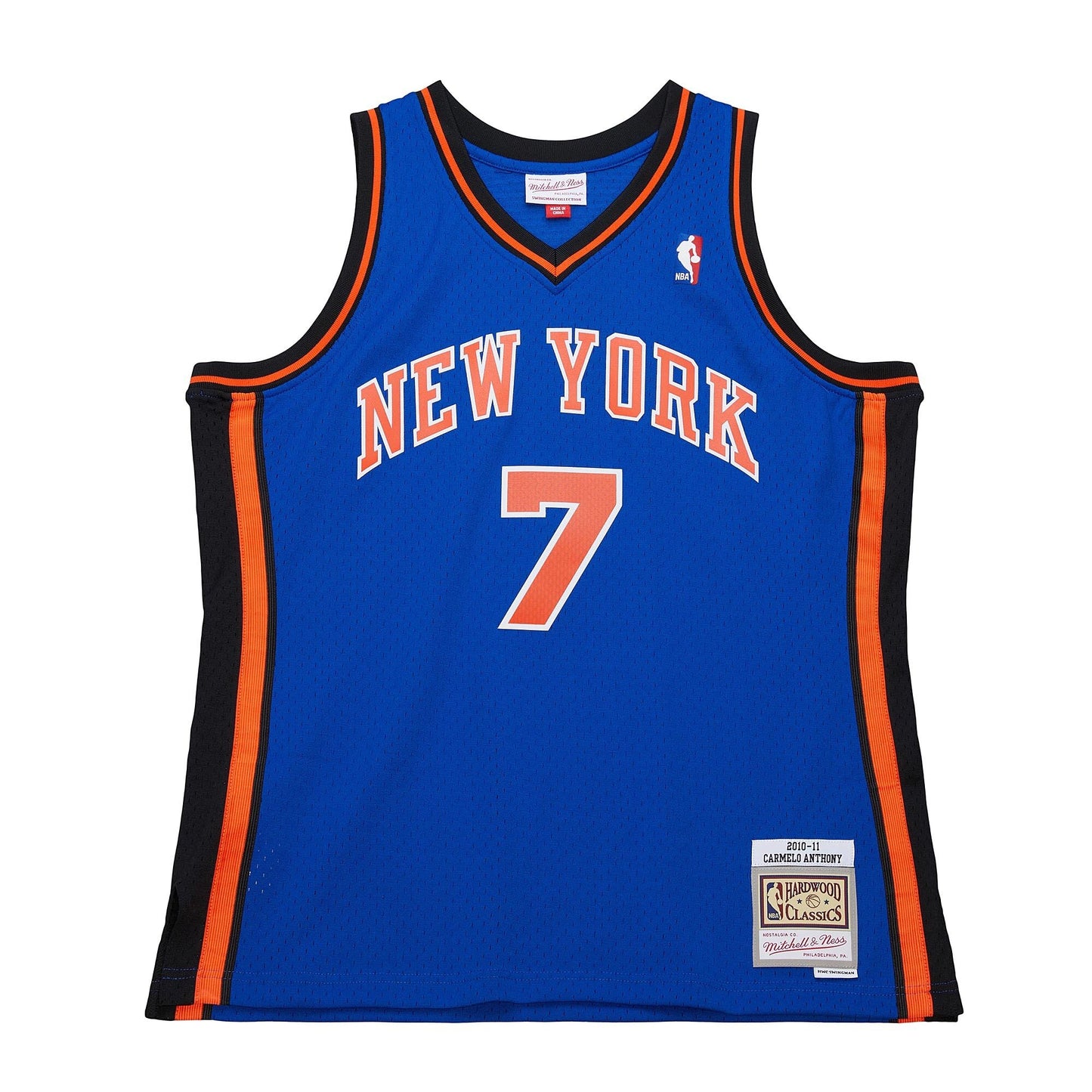Men's New York Knicks Carmelo Anthony Mitchell & Ness Blue 2010/11 Swingman Jersey