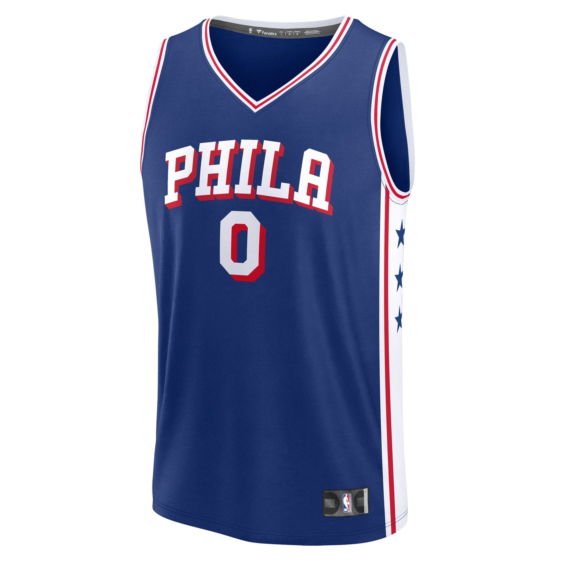 Men's Philadelphia 76ers Tyrese Maxey Fanatics Royal Big & Tall Fast Break Jersey - Icon Edition