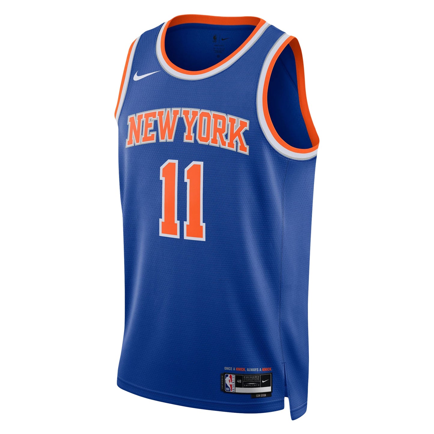 Unisex New York Knicks Jalen Brunson Nike Blue Swingman Jersey - Icon Edition