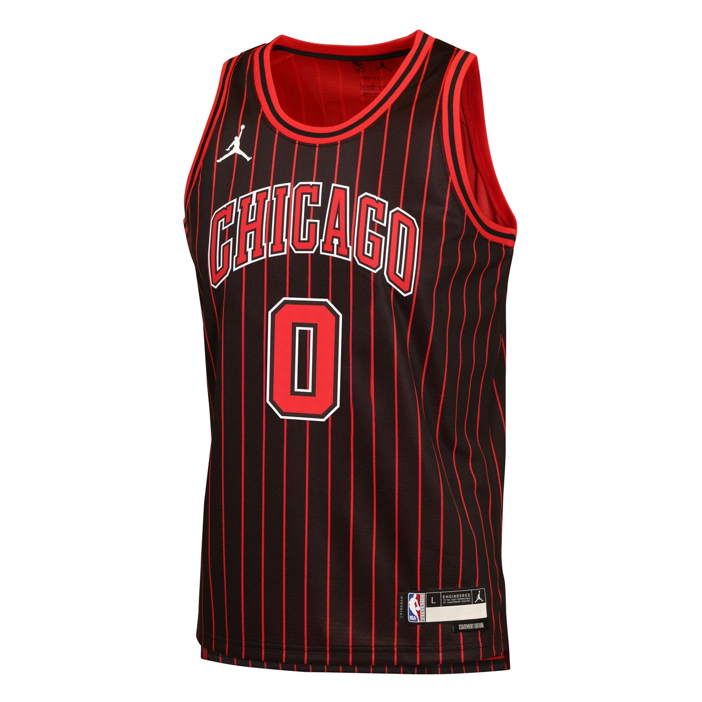 Youth Chicago Bulls Coby White Jordan Brand Black Swingman Jersey - Statement Edition