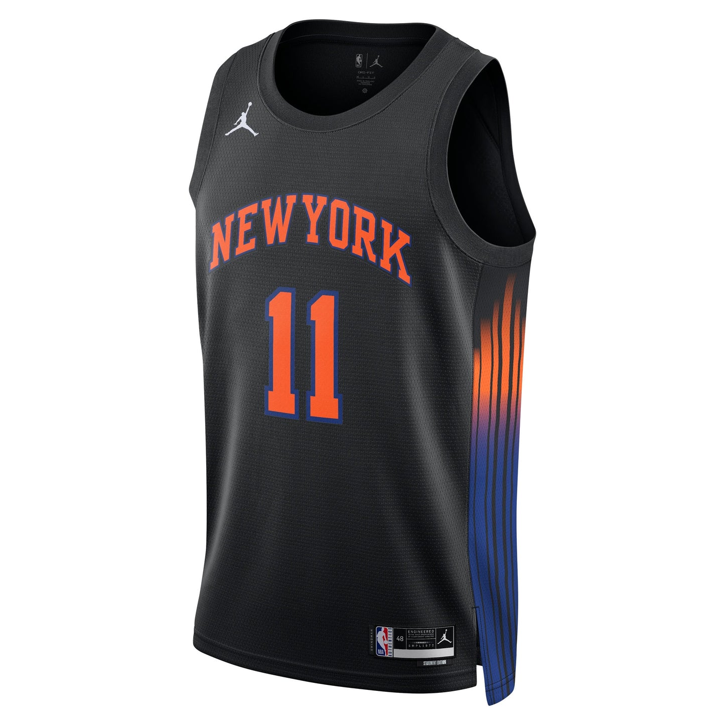 Unisex New York Knicks Jalen Brunson Jordan Brand Black Swingman Jersey - Statement Edition