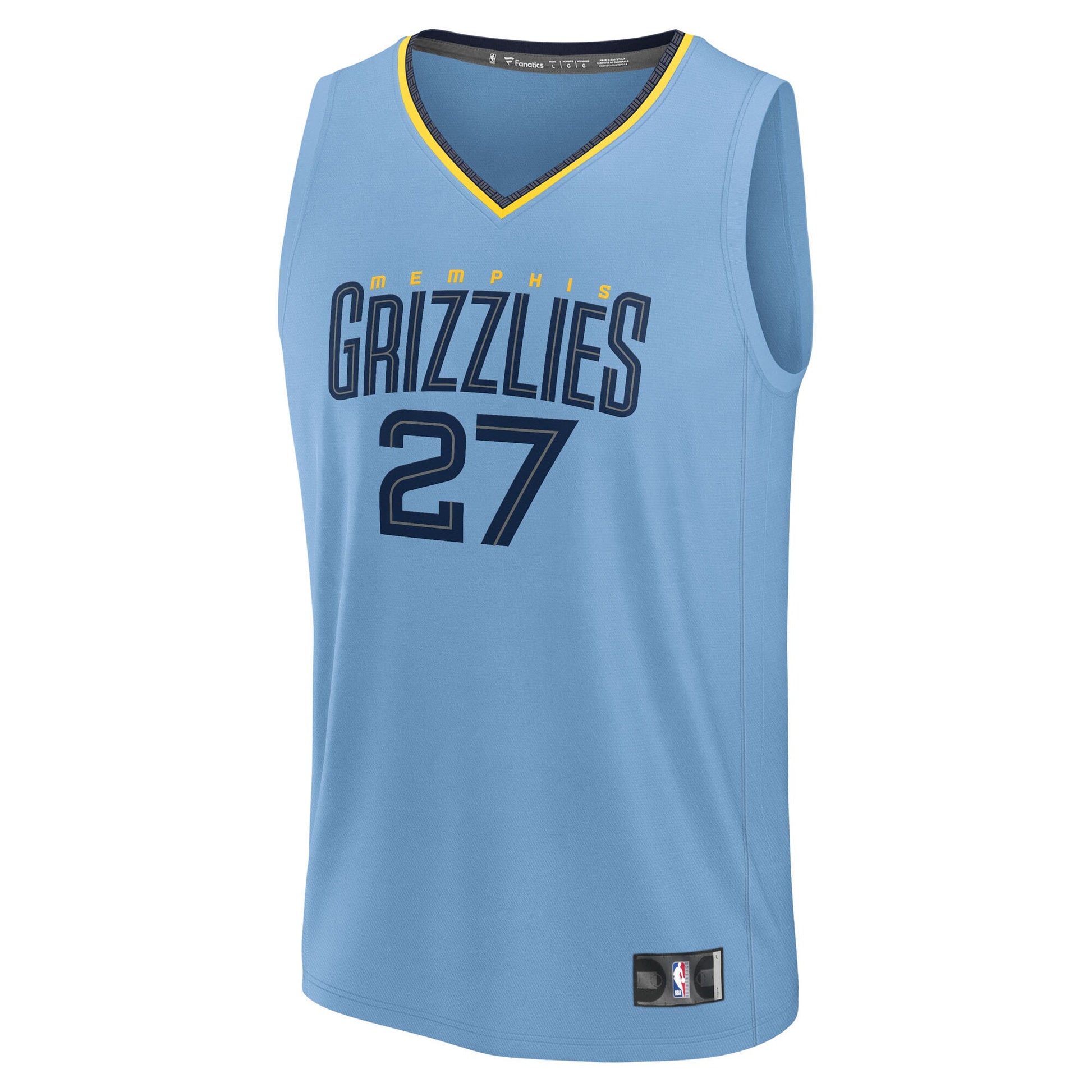 Youth Memphis Grizzlies Cameron Boozer Fanatics Light Blue Fast Break Replica Jersey - Statement Edition