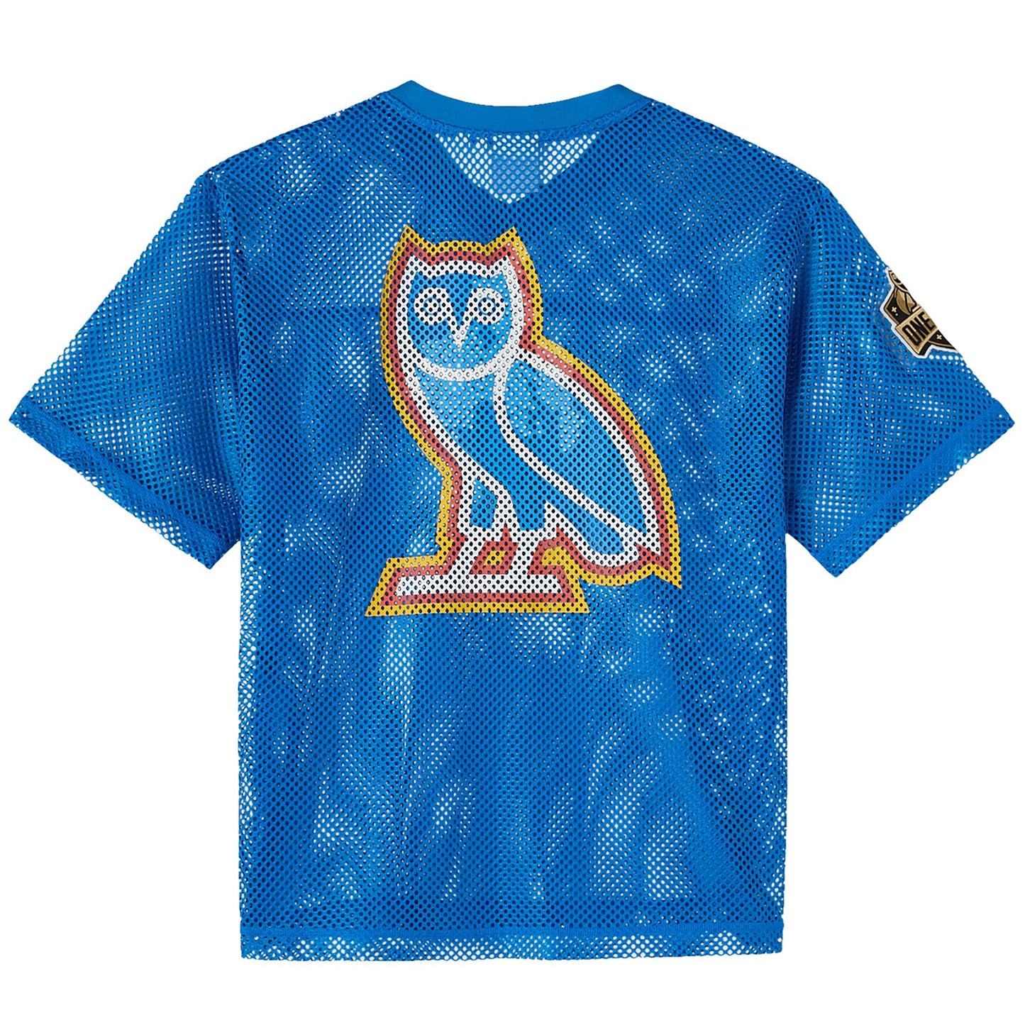 Men's Oklahoma City Thunder  OVO x NBA Blue Mesh Football Fashion Jersey