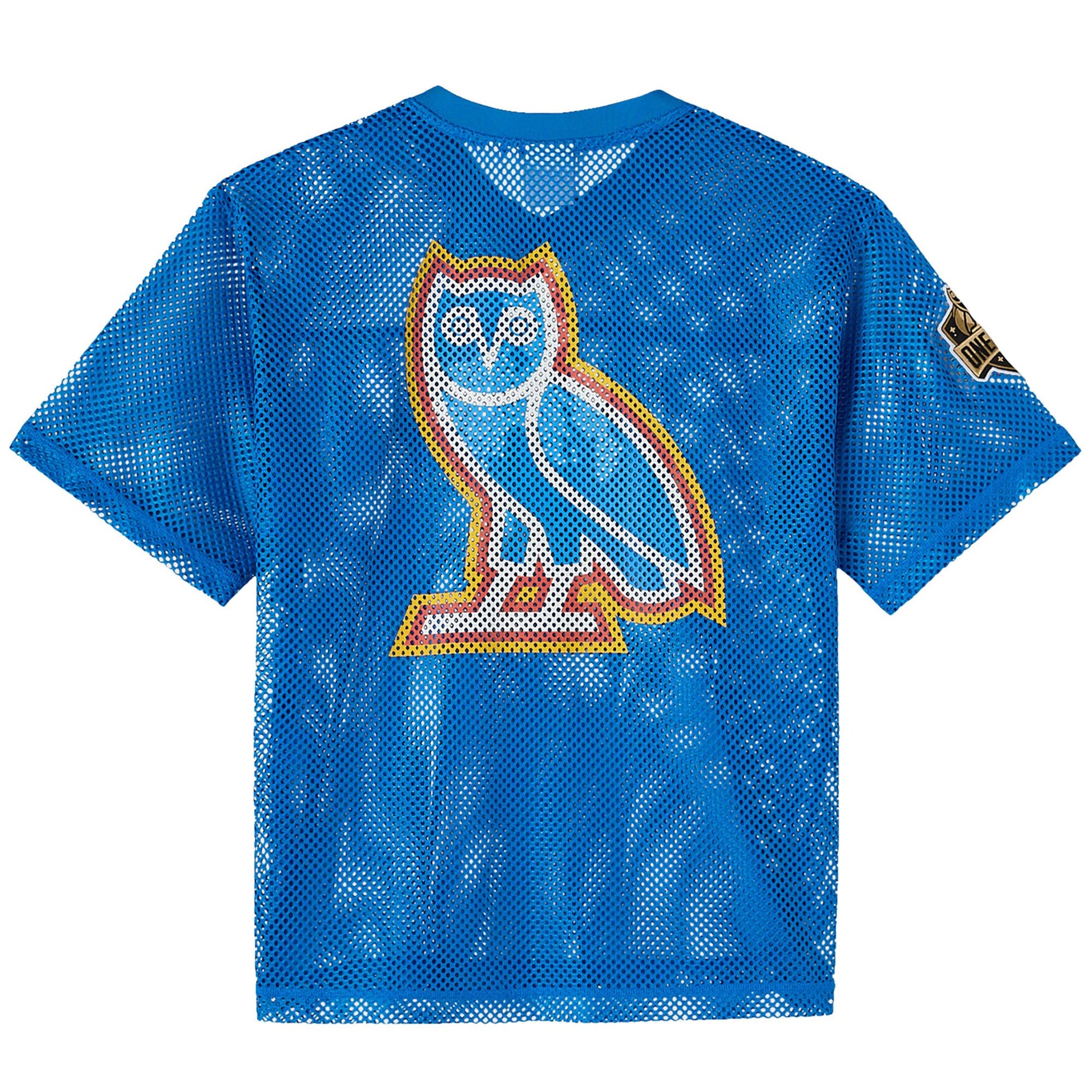 Men's Oklahoma City Thunder  OVO x NBA Blue Mesh Football Fashion Jersey