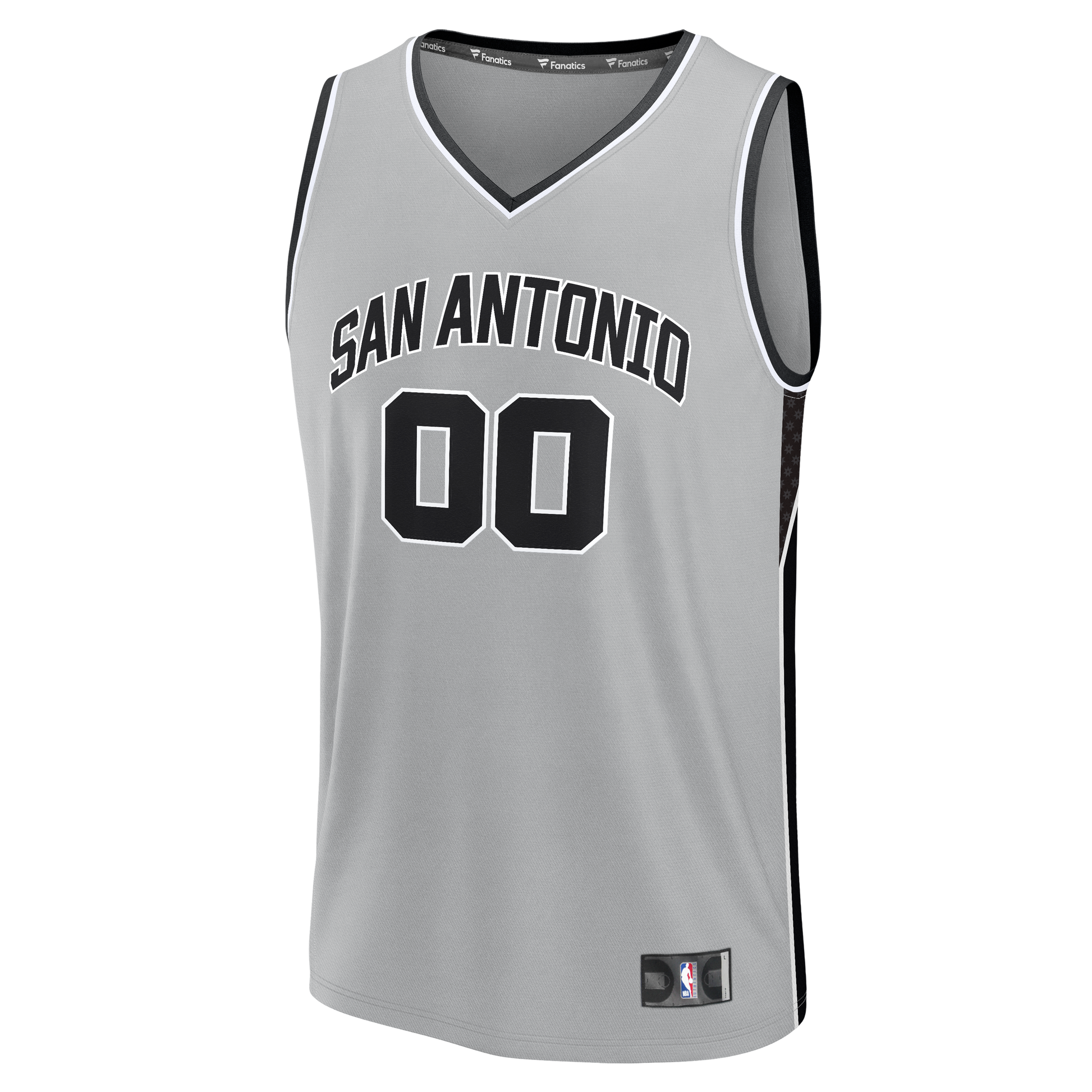 Men's San Antonio Spurs Fanatics Silver Fastbreak Custom Jersey - Statement Edition
